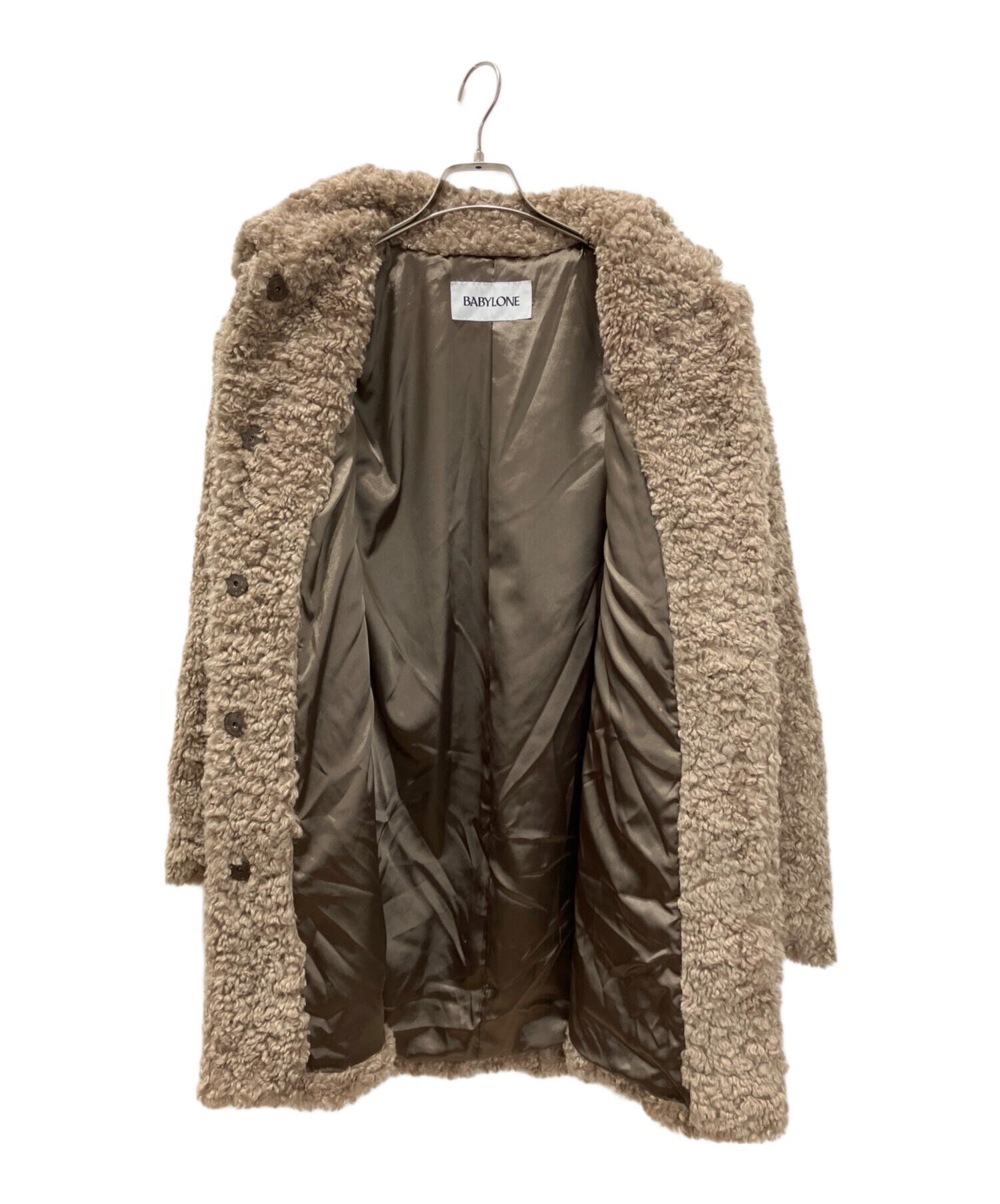 中古・古着通販】BABYLONE (バビロン) プードルミドルコート ブラウン