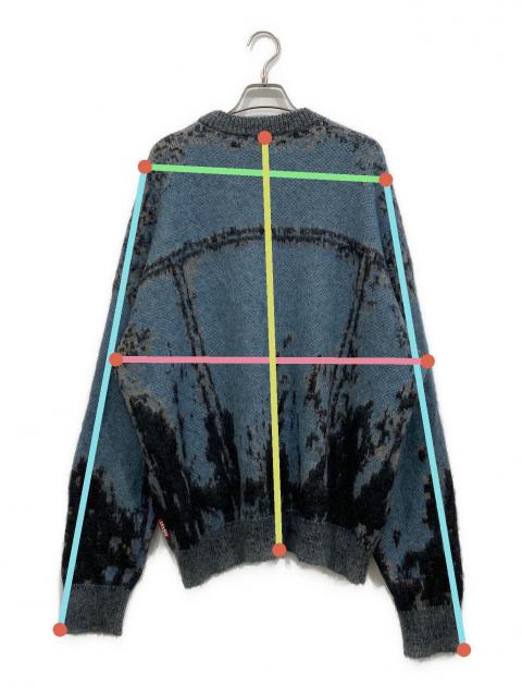 中古・古着通販】DIESEL (ディーゼル) Gジャン柄 モヘアニット ブルー