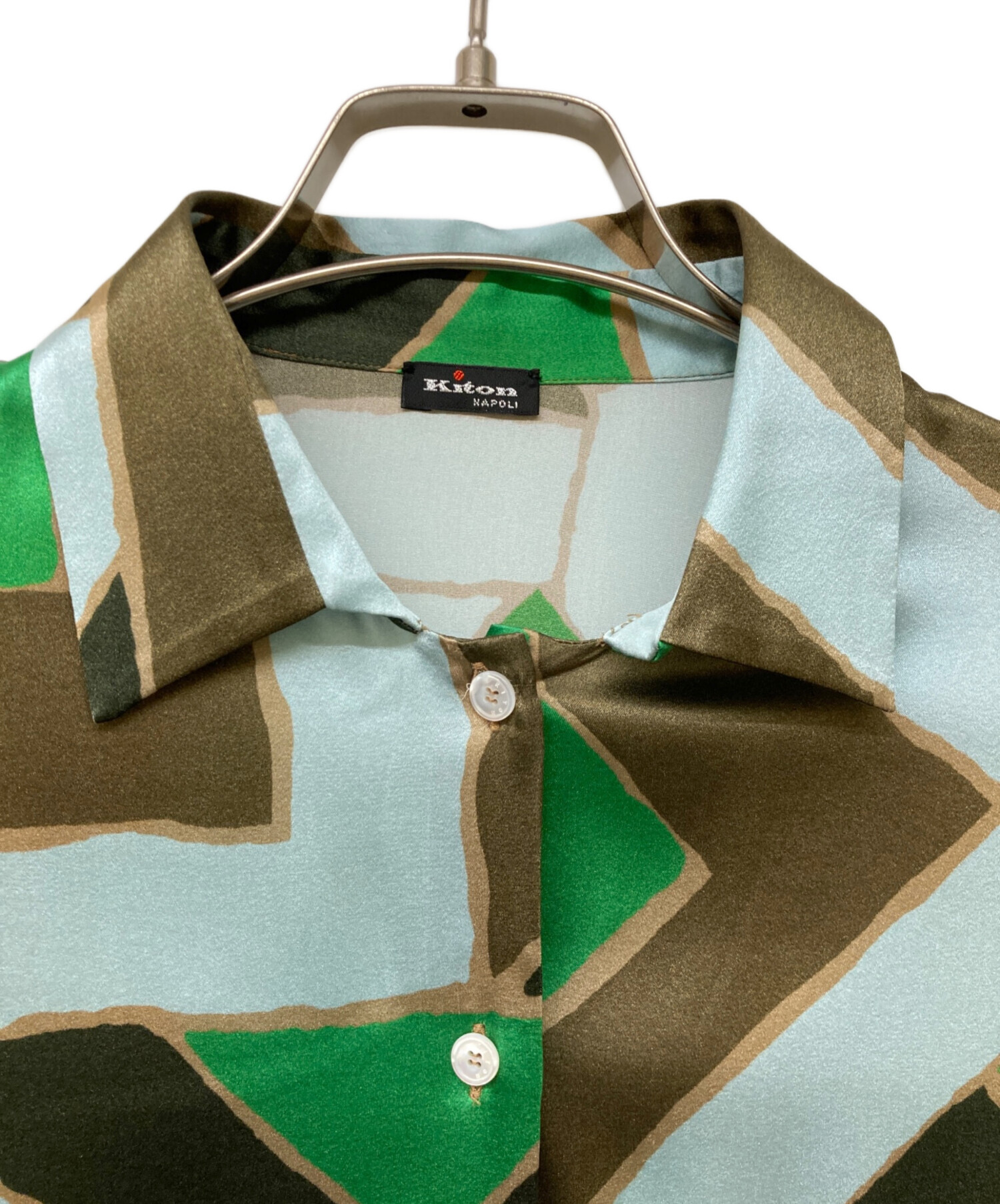 中古・古着通販】Kiton (キートン) 総柄シャツ マルチカラー サイズ:38