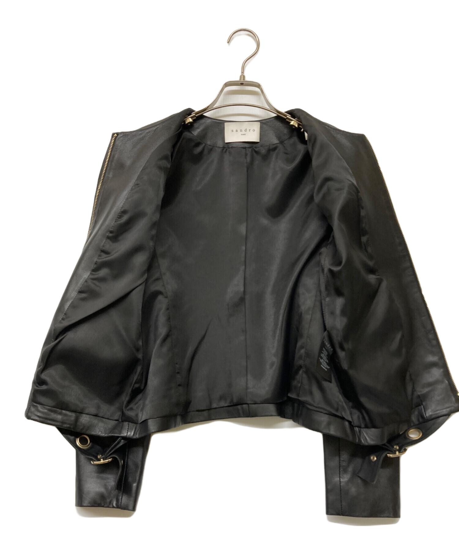 中古・古着通販】Sandro (サンドロ) シープスキンベルテッドノーカラー