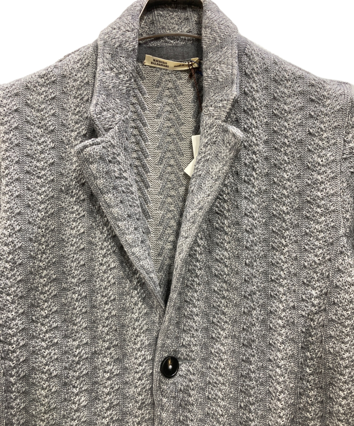 【未使用タグ付き】マウリツィオバルダサーリ ニットジャケット 定価110000円 中古・古着通販】MAURIZIO BALDSSARI (マウリツィオ バルダサーリ