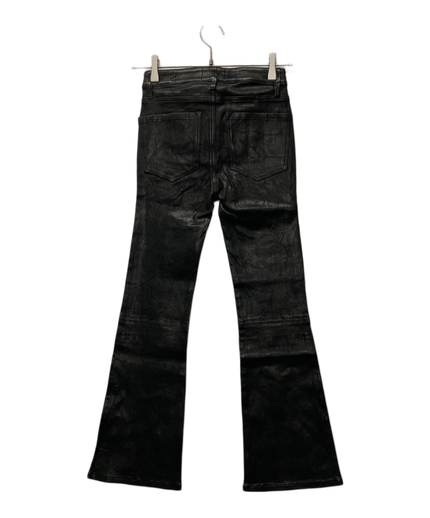 ★美品★Y2K VINTAGE 古着★フレア レザーパンツ★馬革★ブラック★M★ 中古・古着通販】frame (フレイム) ラムレザーフレアパンツ ブラック