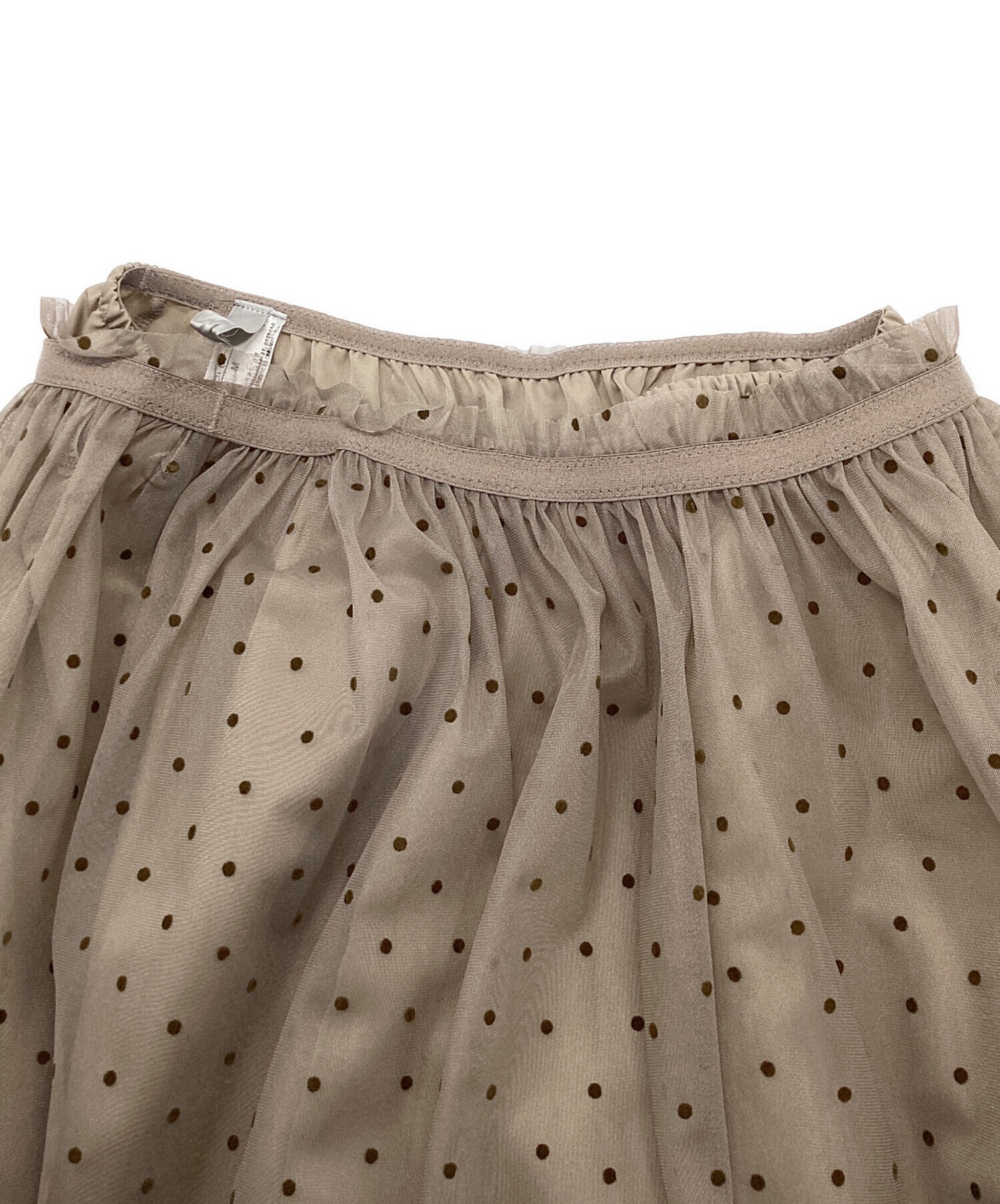 中古・古着通販】Yue (ユエ) チュールスカート ベージュ サイズ:M