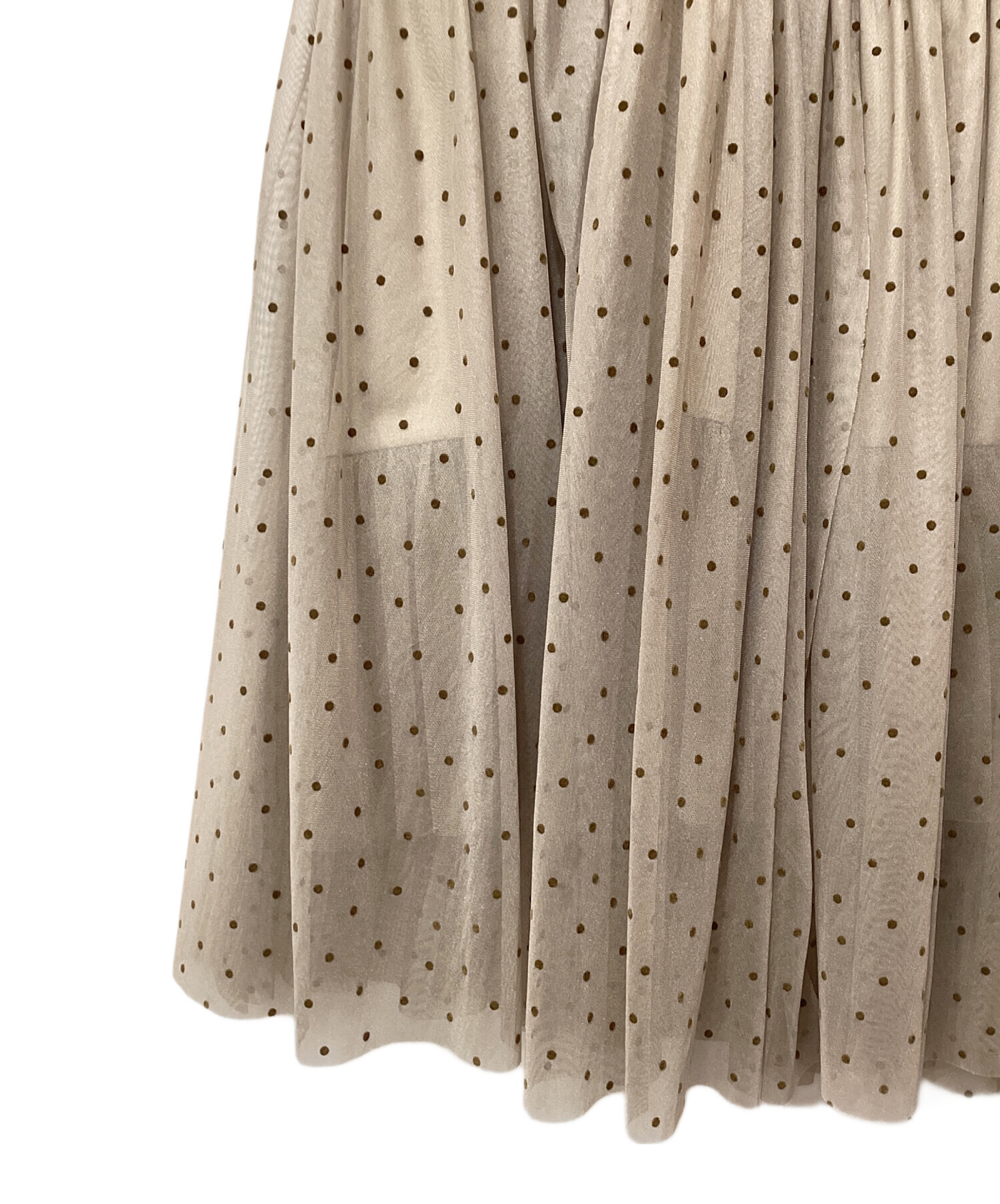 中古・古着通販】Yue (ユエ) チュールスカート ベージュ サイズ:M