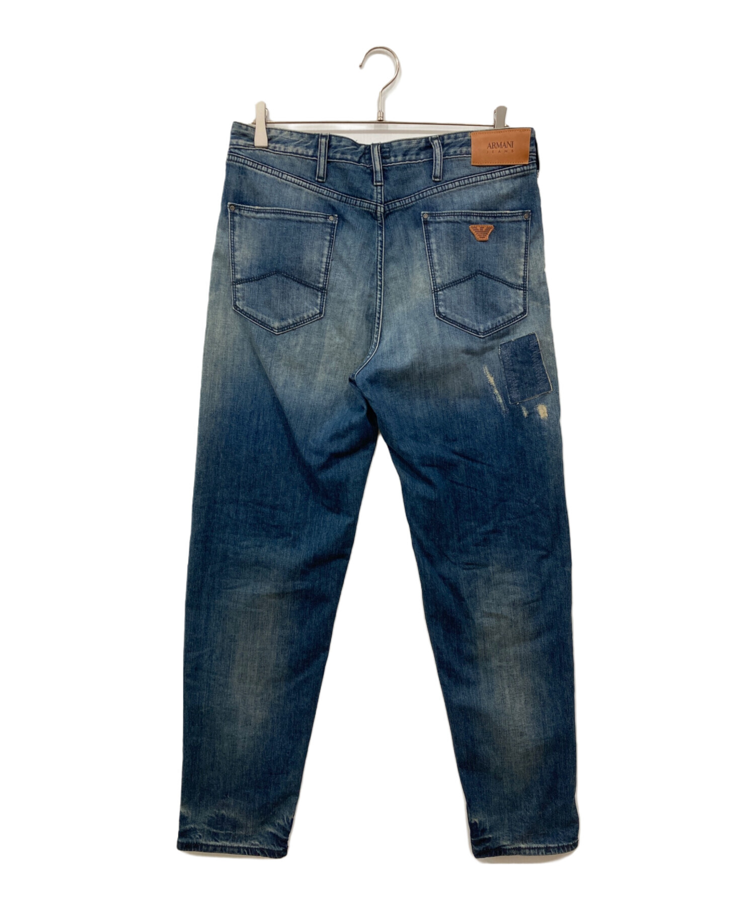 新品タグ付 ARMANI JEANS ダメージ加工デニム W34 L30 L相当 中古・古着通販】ARMANI JEANS (アルマーニジーンズ) リペアデニム