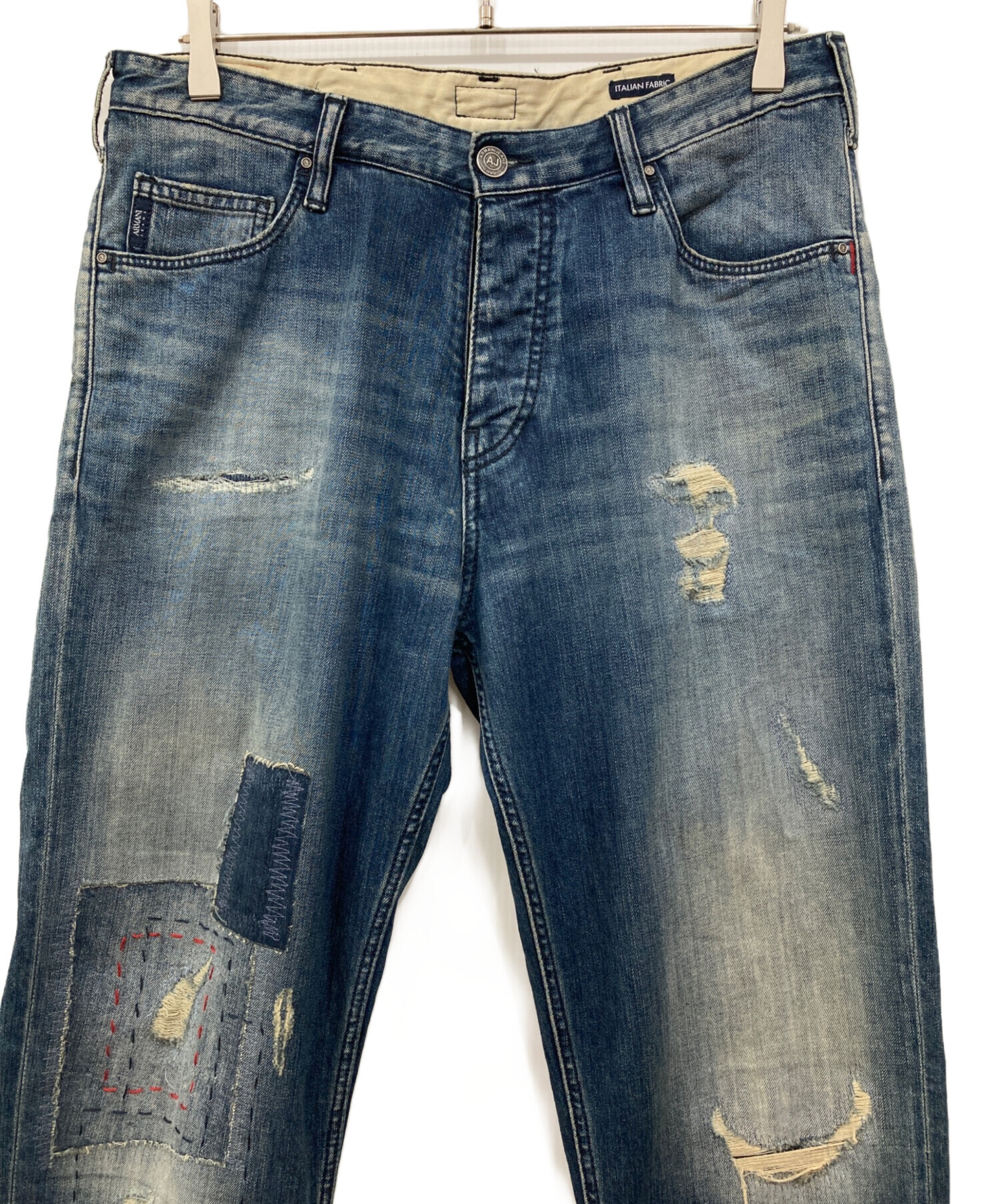 中古・古着通販】ARMANI JEANS (アルマーニジーンズ) リペアデニム 