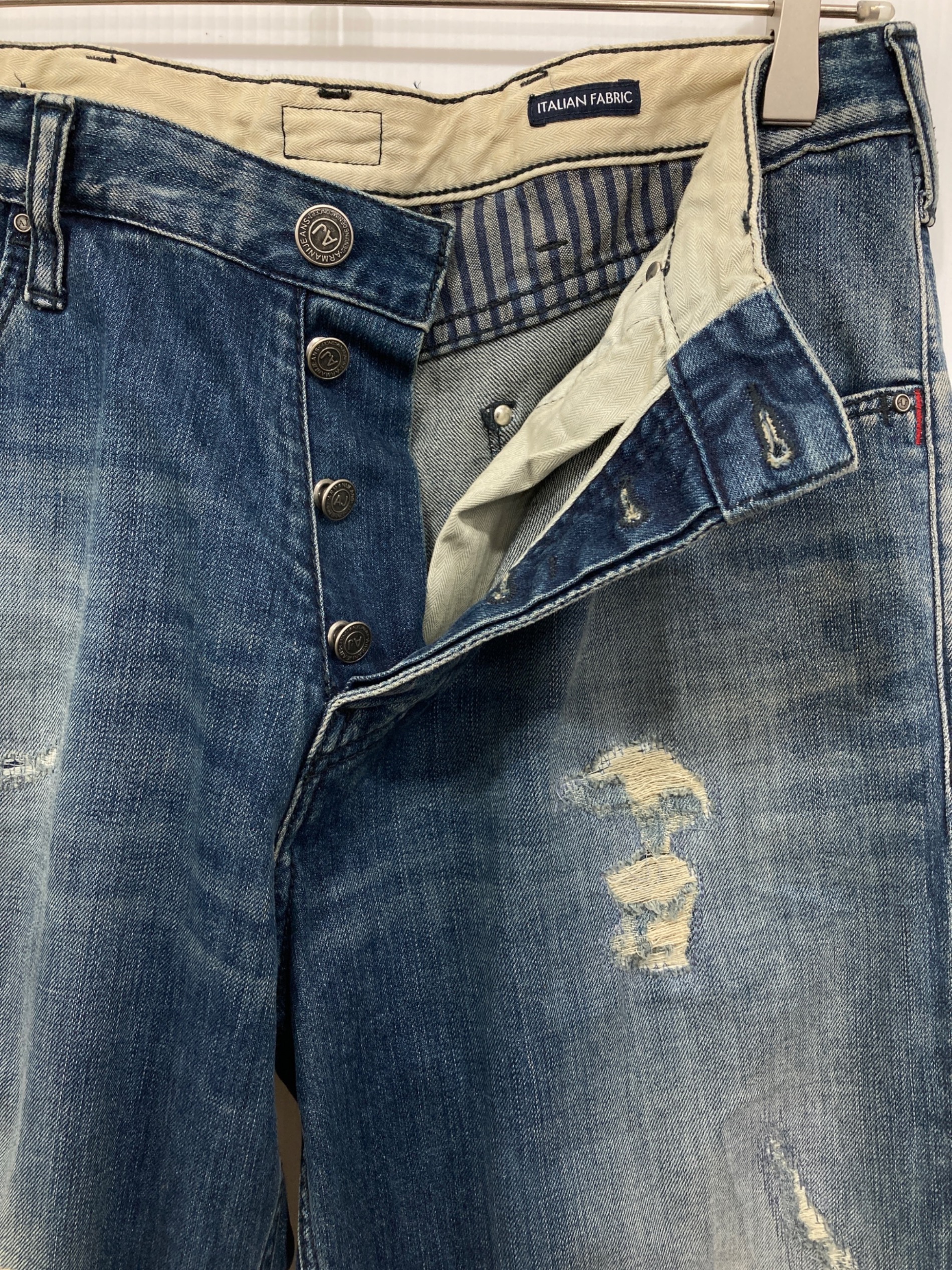 中古・古着通販】ARMANI JEANS (アルマーニジーンズ) リペアデニム 