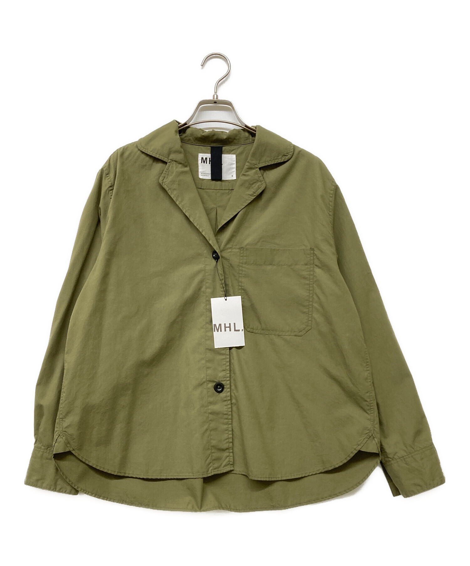 MHL.　VINTAGE COTTON NYLON　ライナー付　カーキ　2 MHL. 595-3110500 WASHED COTTON NYLON 定価57200円 モッズコート 23SS
