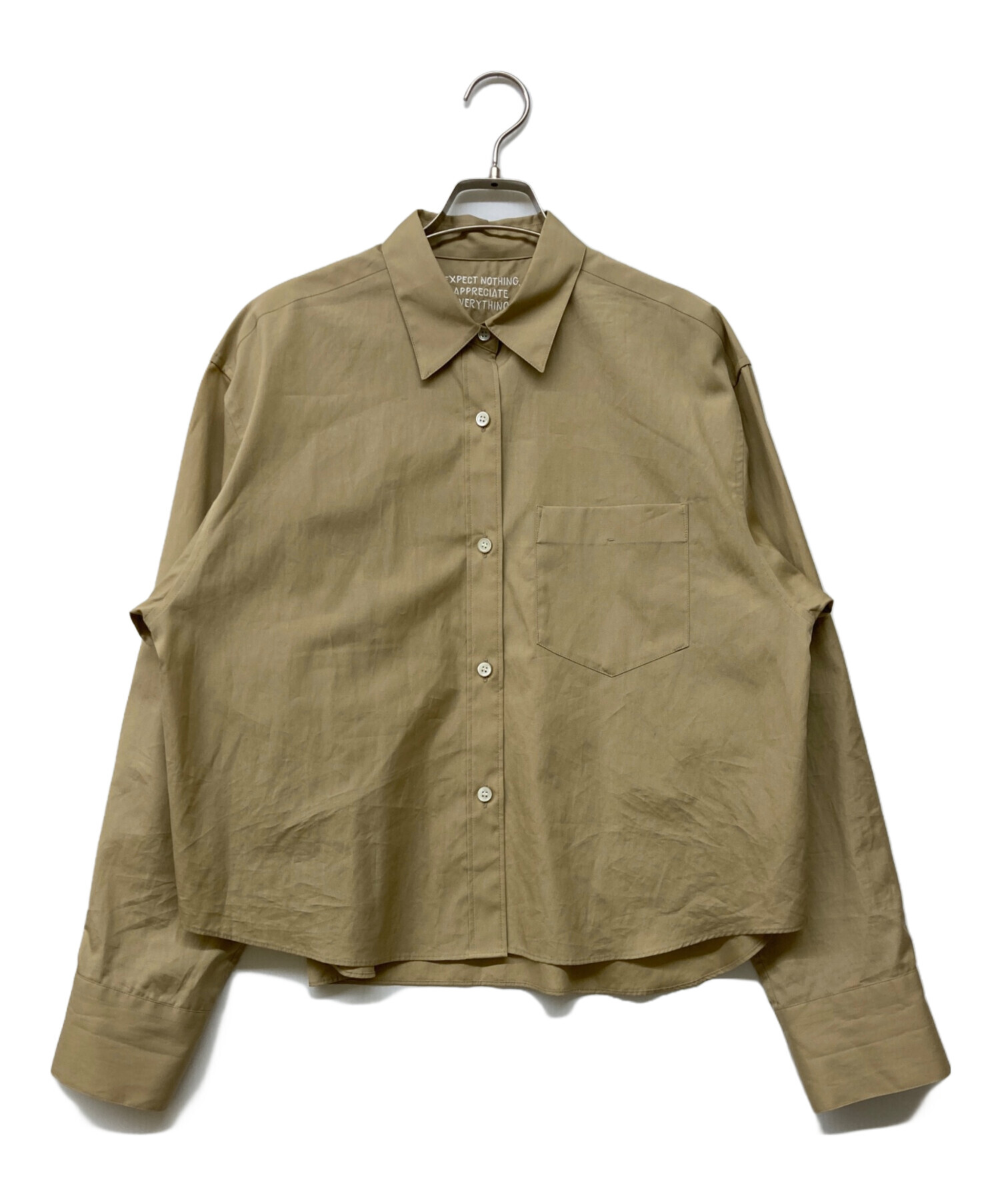 中古・古着通販】Plage (プラージュ) COTTON POCKET シャツ ベージュ 