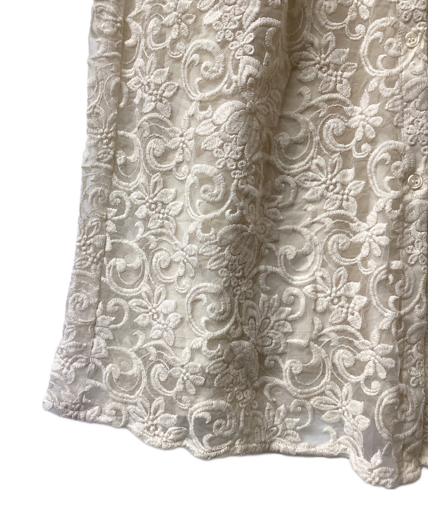 中古・古着通販】Ameri (アメリ) 2WAY DRAPE SLEEVE EMBROIDERY DRESS