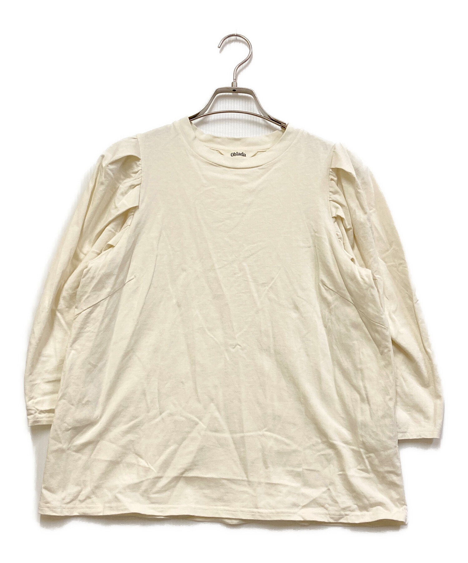 中古・古着通販】oblada (オブラダ) Shirring T-shirts ナチュラル