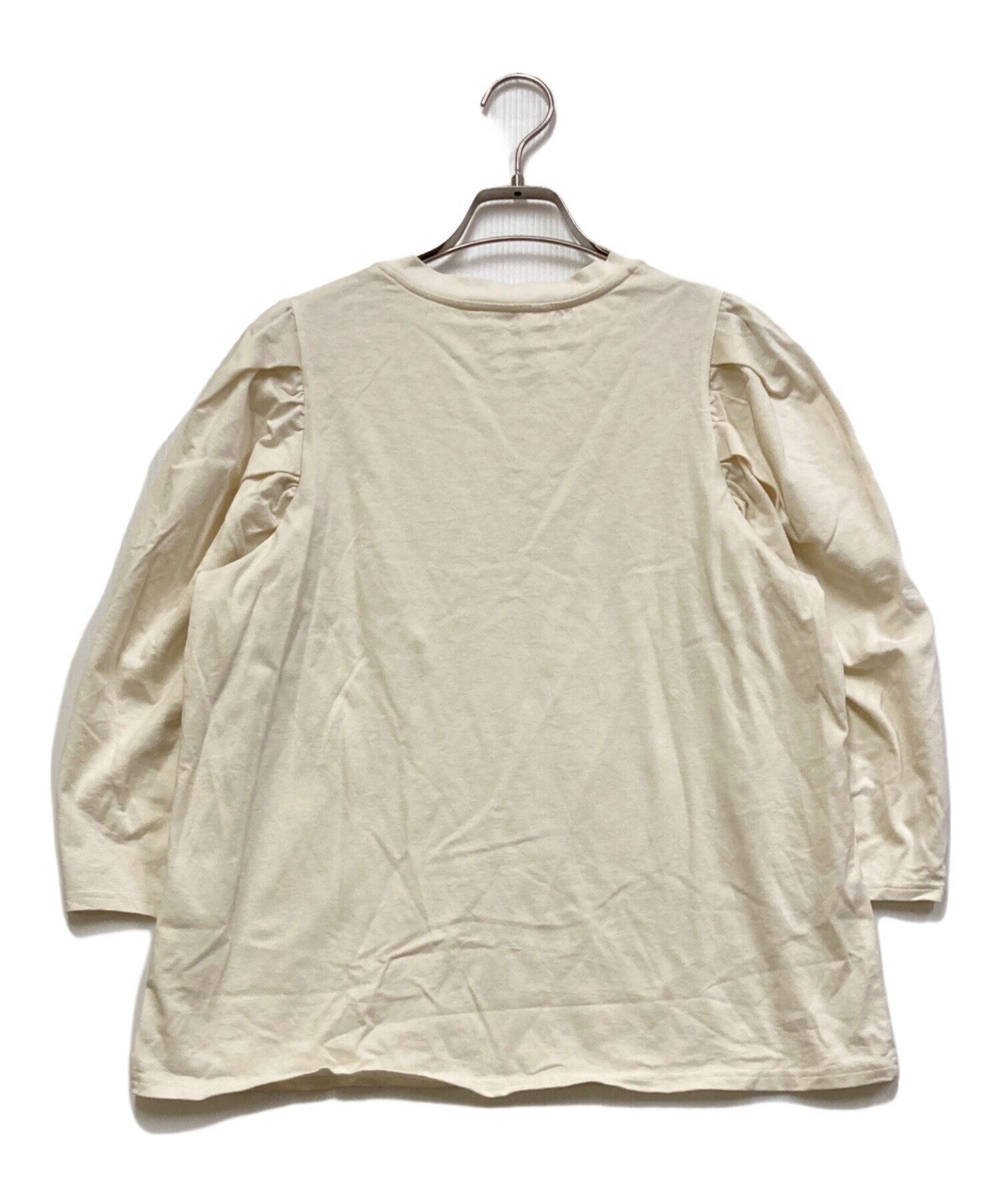中古・古着通販】oblada (オブラダ) Shirring T-shirts ナチュラル