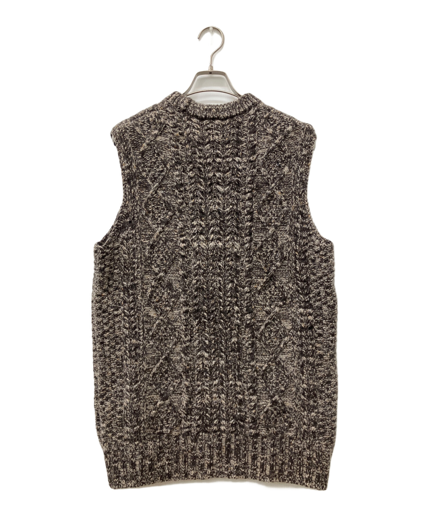 INSCRIRE アンスクリア　ニットベスト　ニット 中古・古着通販】INSCRIRE (アンスクリア) ミックスアランニット