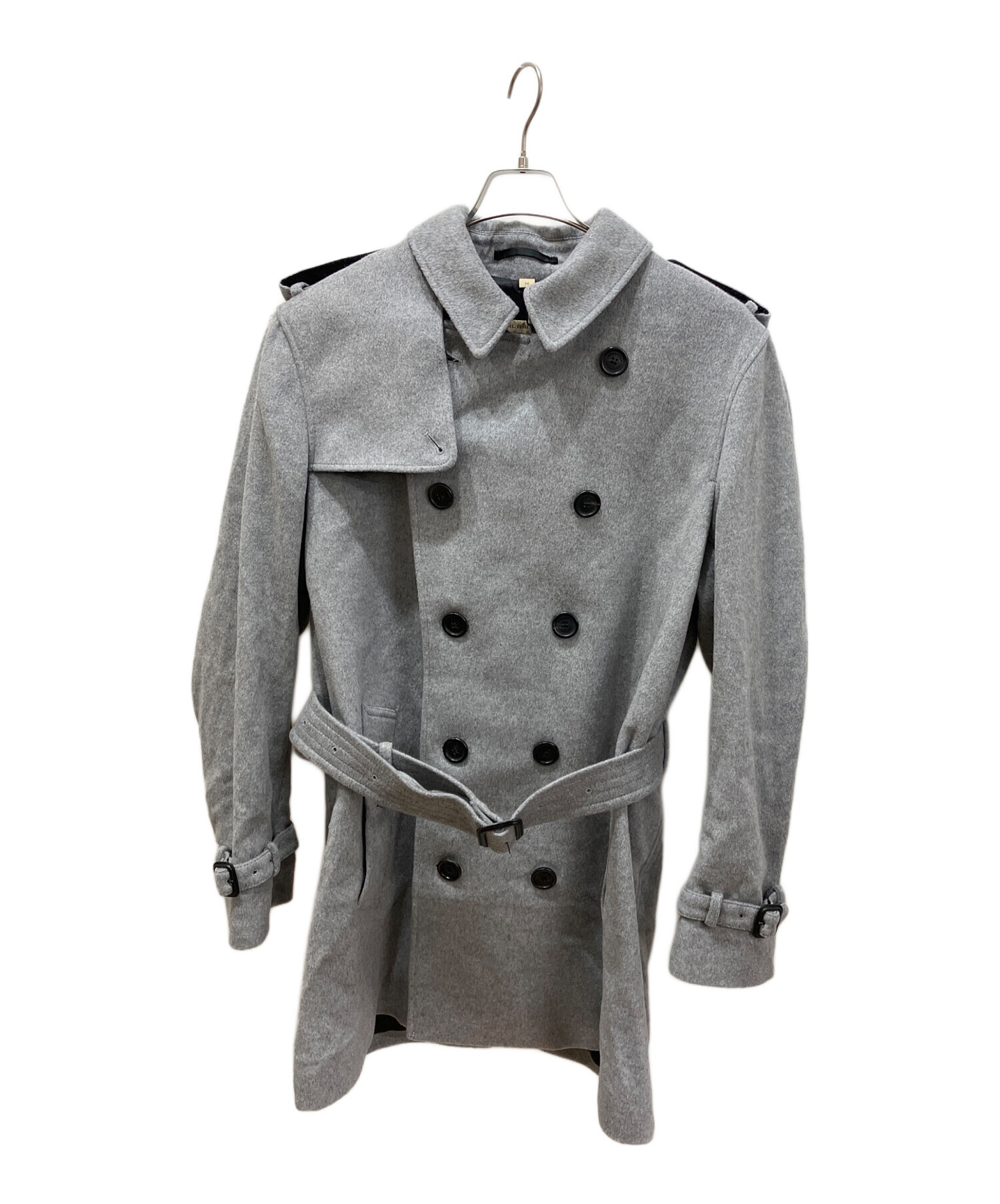 中古・古着通販】BURBERRY (バーバリー) ウールトレンチコート グレー