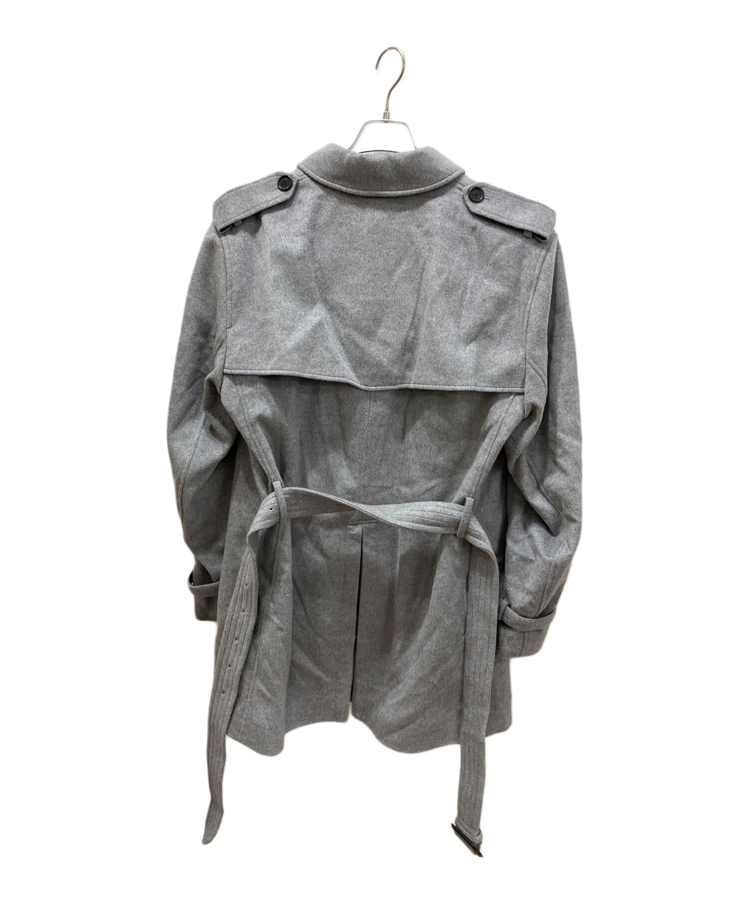 Burberry's ライトグレー トレンチコート 中古・古着通販】BURBERRY (バーバリー) ウールトレンチコート グレー