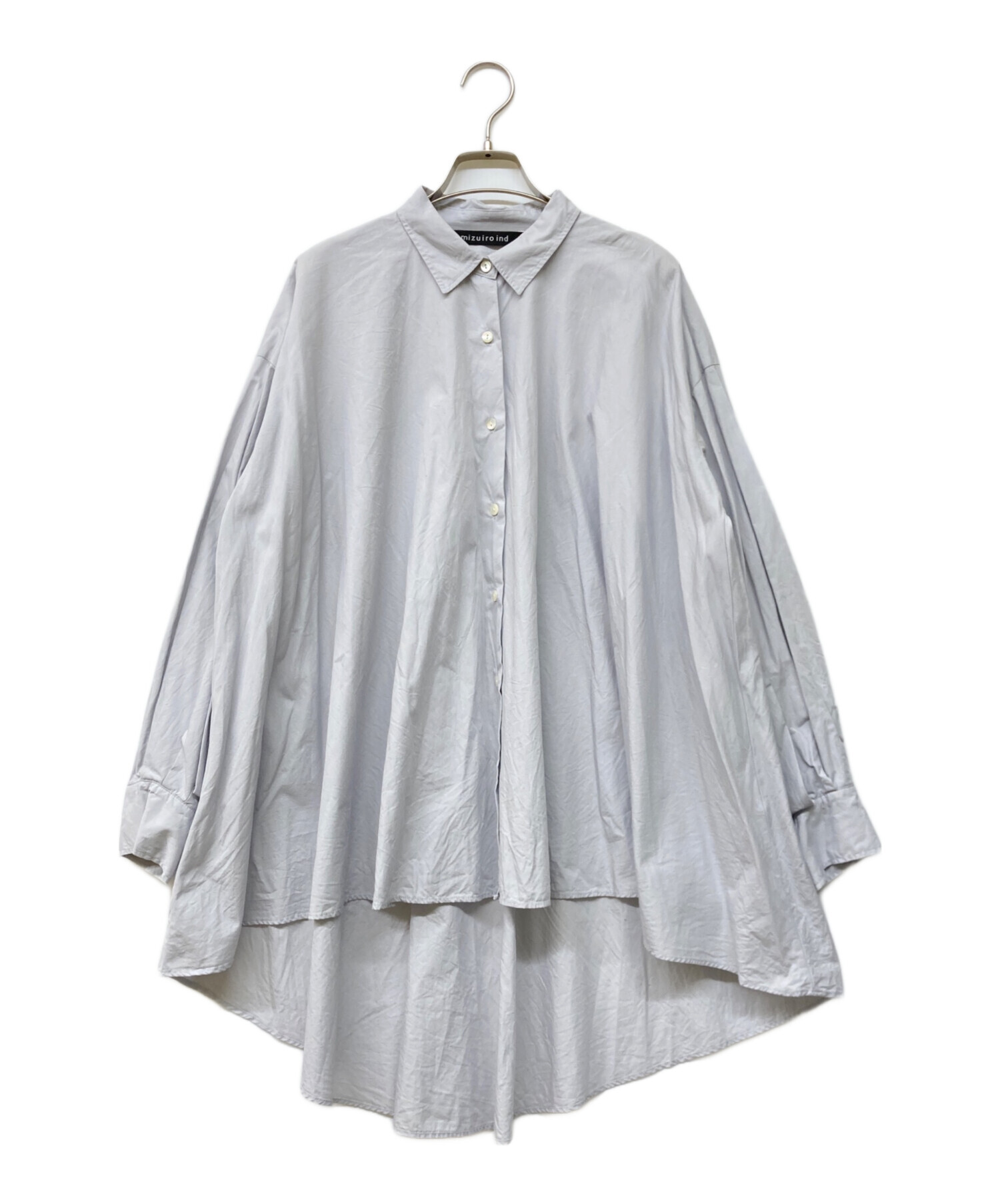 中古・古着通販】mizuiro-ind (ミズイロインド) ワイドシャツ グレー 