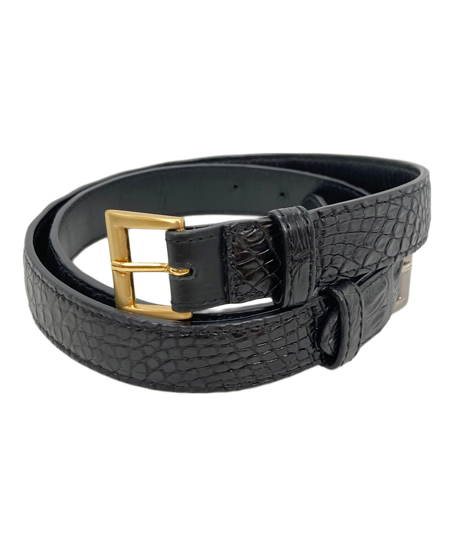 中古・古着通販】NICENESS (ナイスネス) レザーベルト ブラック サイズ