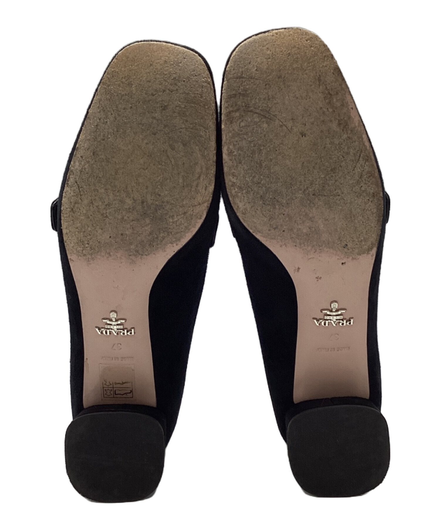 新品未使用　PRADA ビジュー付きブラックスエードパンプス 37 新品未使用 PRADA ビジュー付きブラックスエードパンプス 37