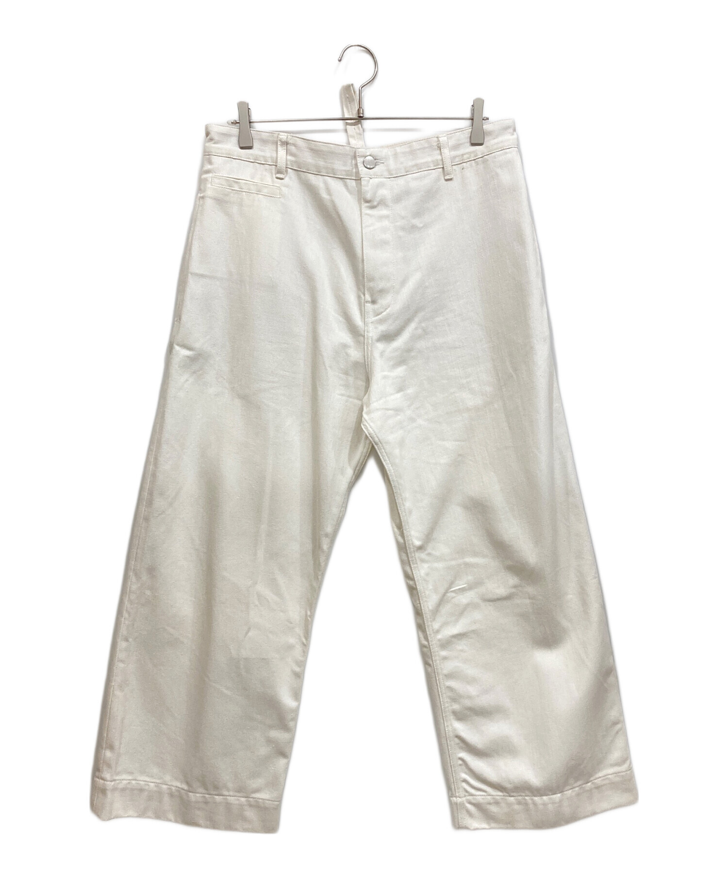 STUDIO NICHOLSON PYAD ホワイトデニム STUDIO NICHOLSON (スタジオニコルソン) PYAD SELVEDGE DENIM OPTIC WHITE