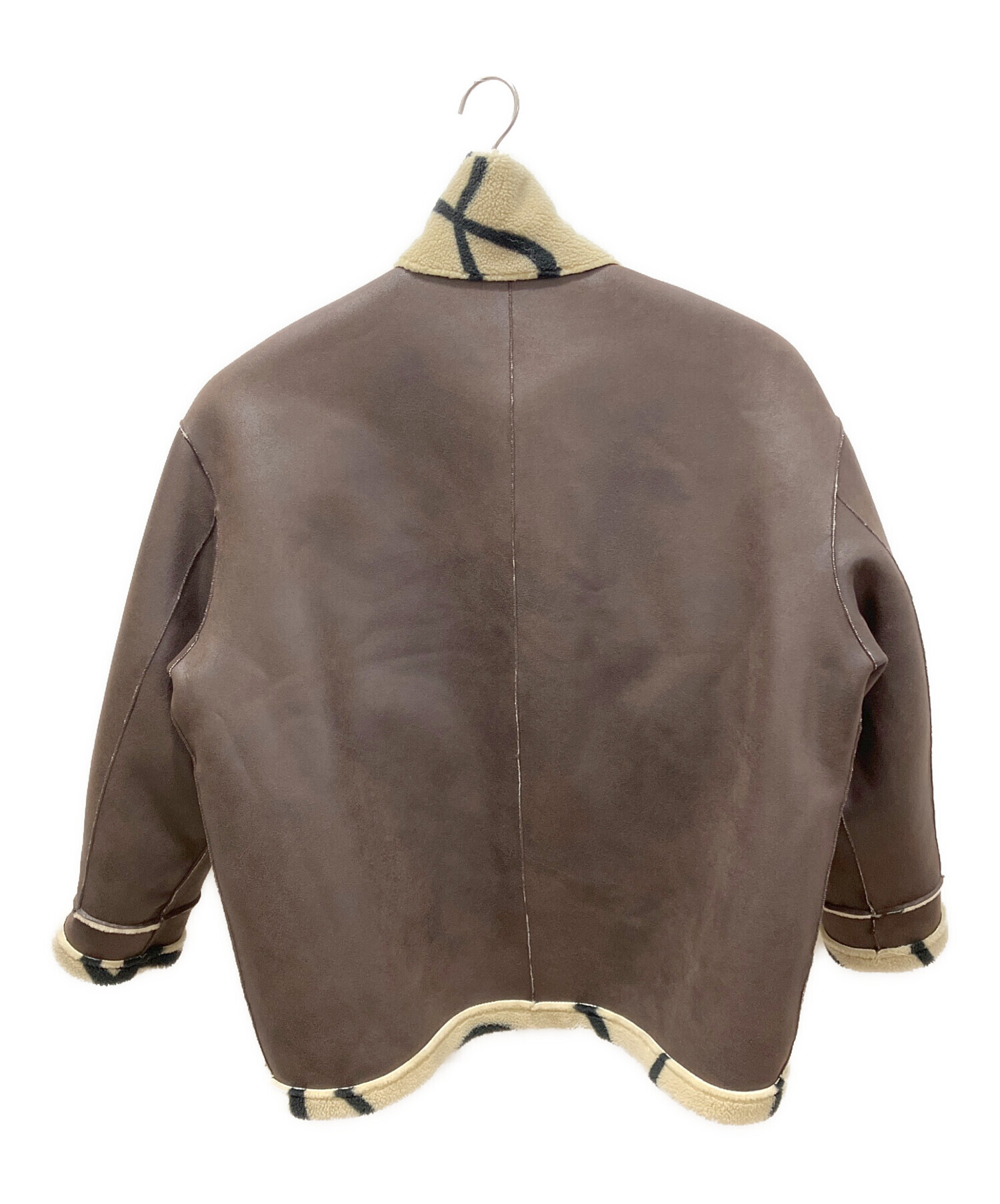 中古・古着通販】Ameri (アメリ) 2WAY REVERSIBLE BOA JACKET ブラウン