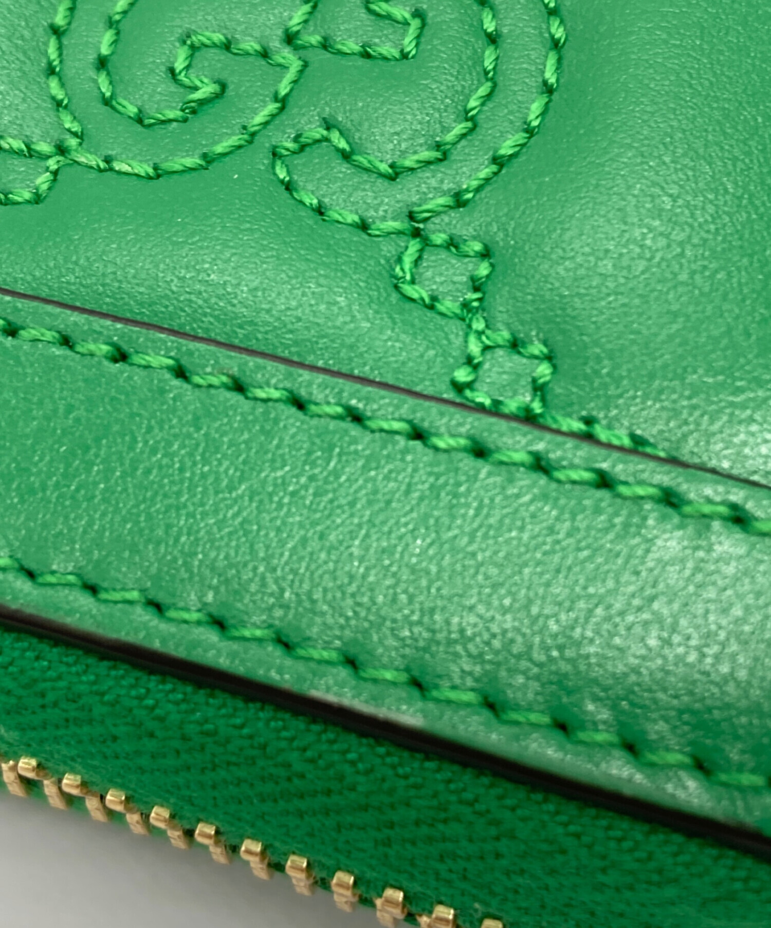 グッチ　GUCCI 100 周年　ウォレット　メンズ　レディース　グリーン GG グッチ GUCCI 100周年記念 キャンバス×レザー カードケース 2つ折り