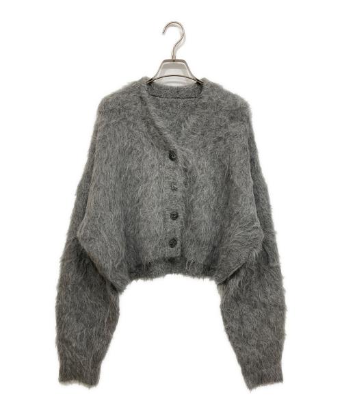 極美品♡NOBLE アルパカ混シャギーショートカーデ　グレー　カーディガン Noble（ノーブル）の「《追加》アルパカ混シャギーショート