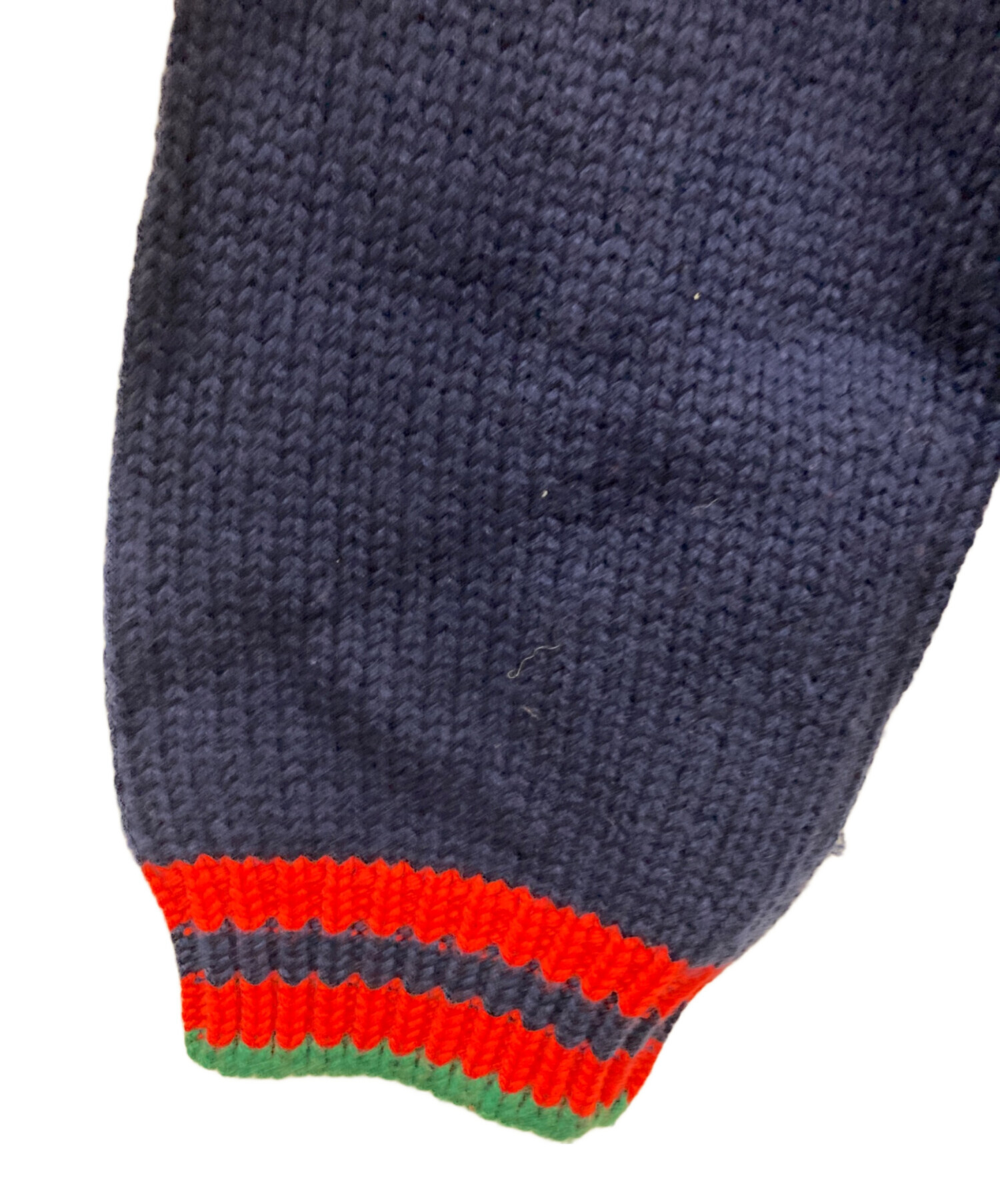 GUCCI ネイビー リブ編みカーディガン 中古・古着通販】GUCCI (グッチ) オーバーサイズケーブルニット
