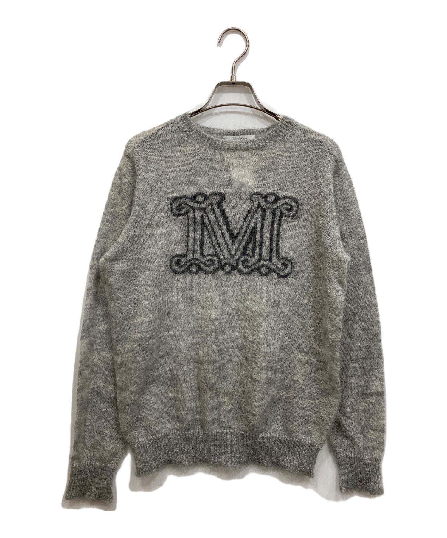 中古・古着通販】MaxMara (マックスマーラ) モヘアクルーネックニット 中古・古着通販】MaxMara (マックスマーラ) モヘアクルーネックニット