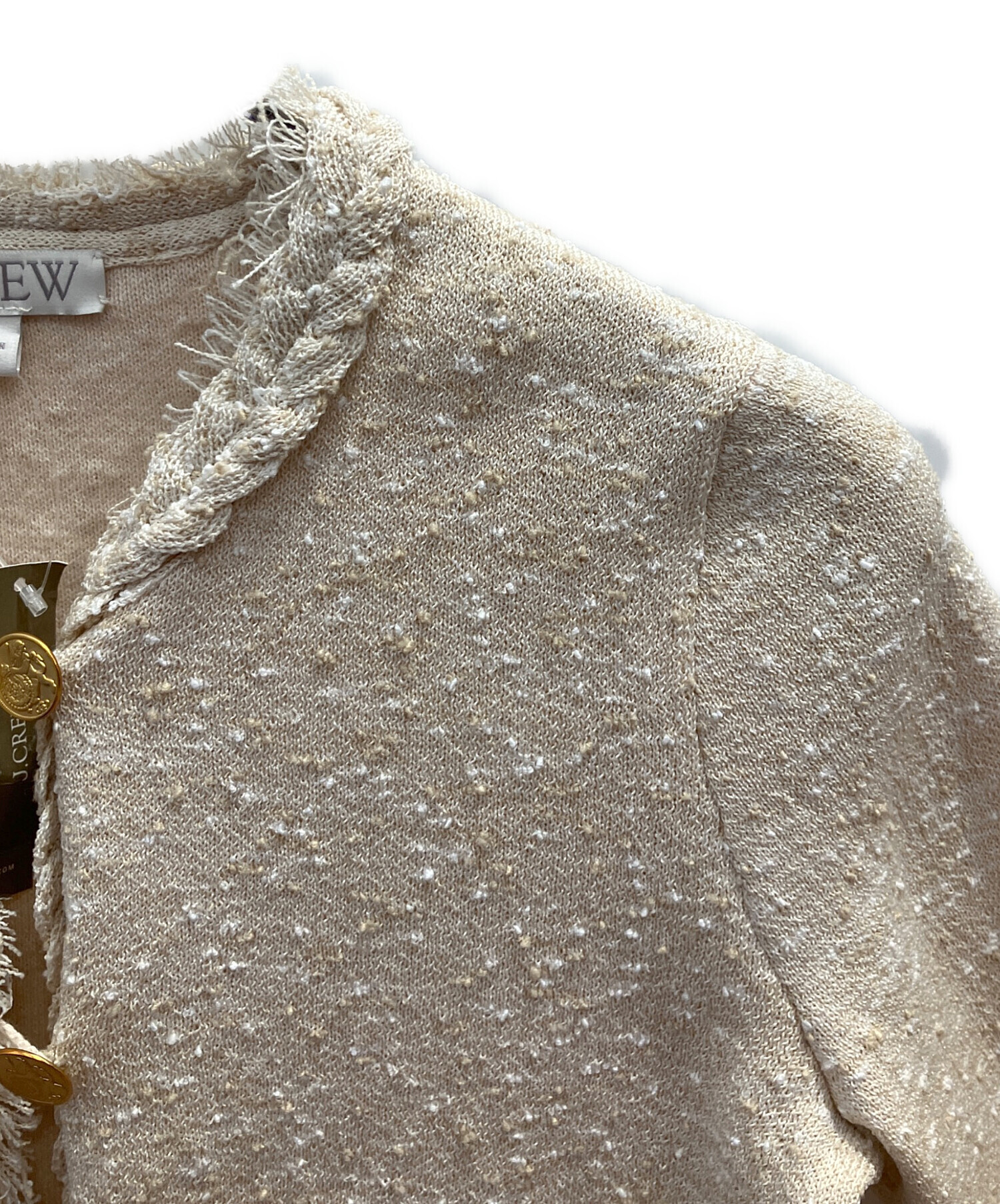 中古・古着通販】J.CREW (ジェイクルー) ノーカラーツイードジャケット