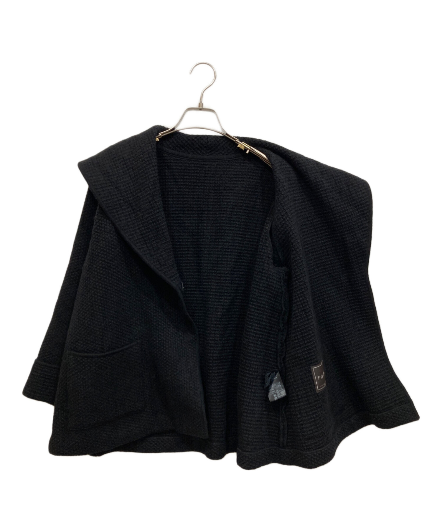 中古・古着通販】FOXEY (フォクシー) ニットコート ブラック サイズ:38