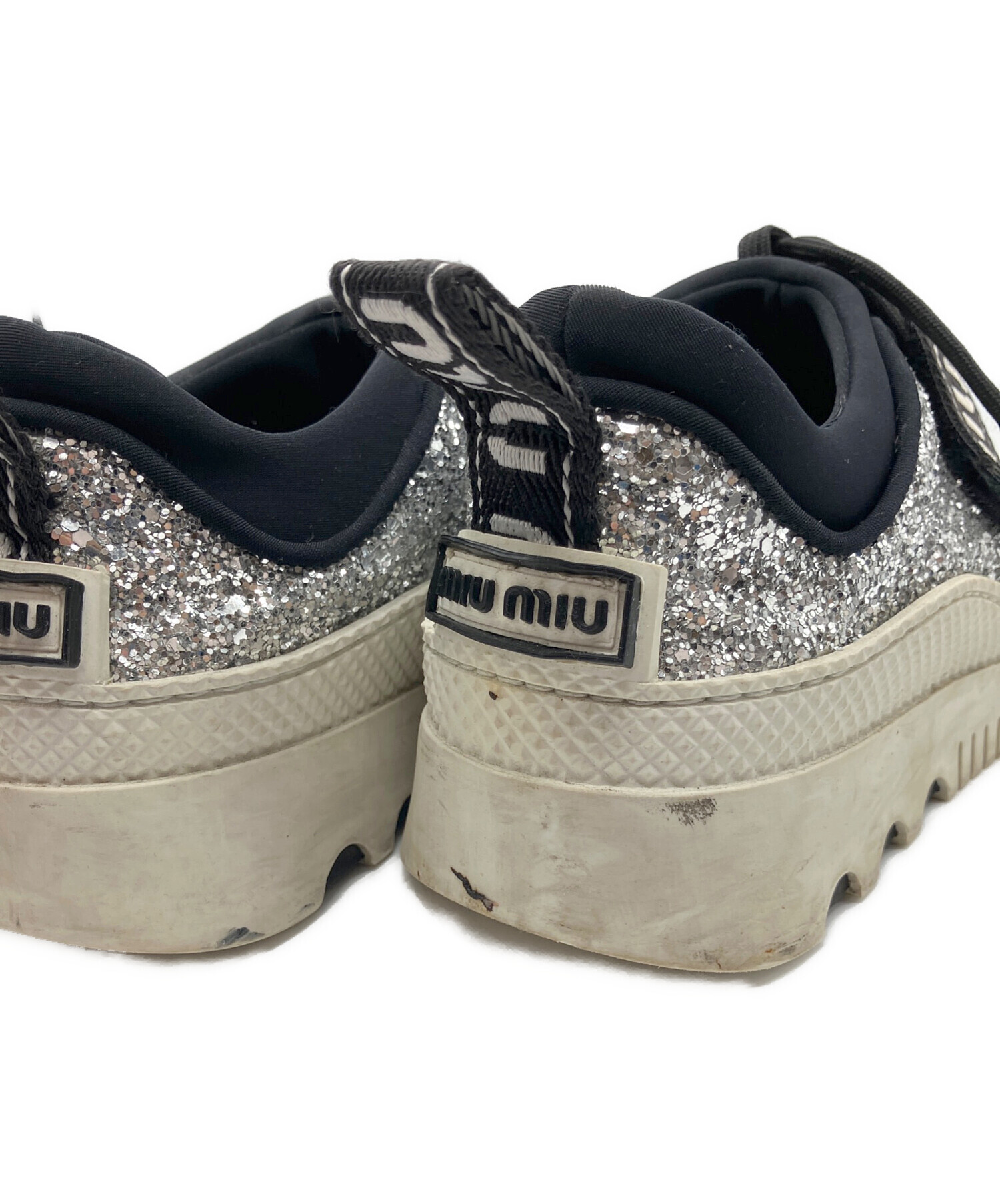 中古・古着通販】MIU MIU (ミュウミュウ) スニーカー シルバー サイズ