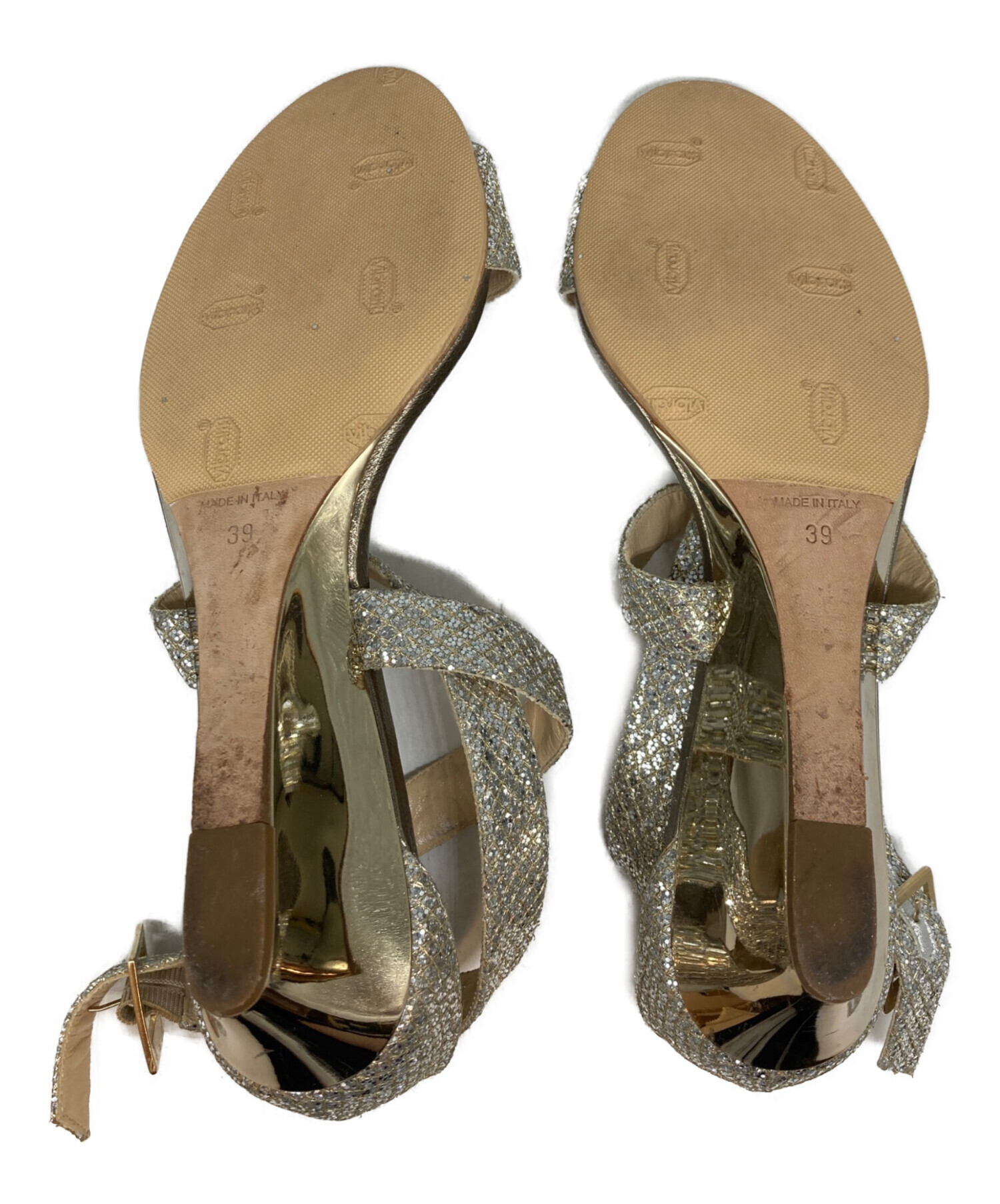 中古・古着通販】JIMMY CHOO (ジミーチュウ) グリッターサンダル