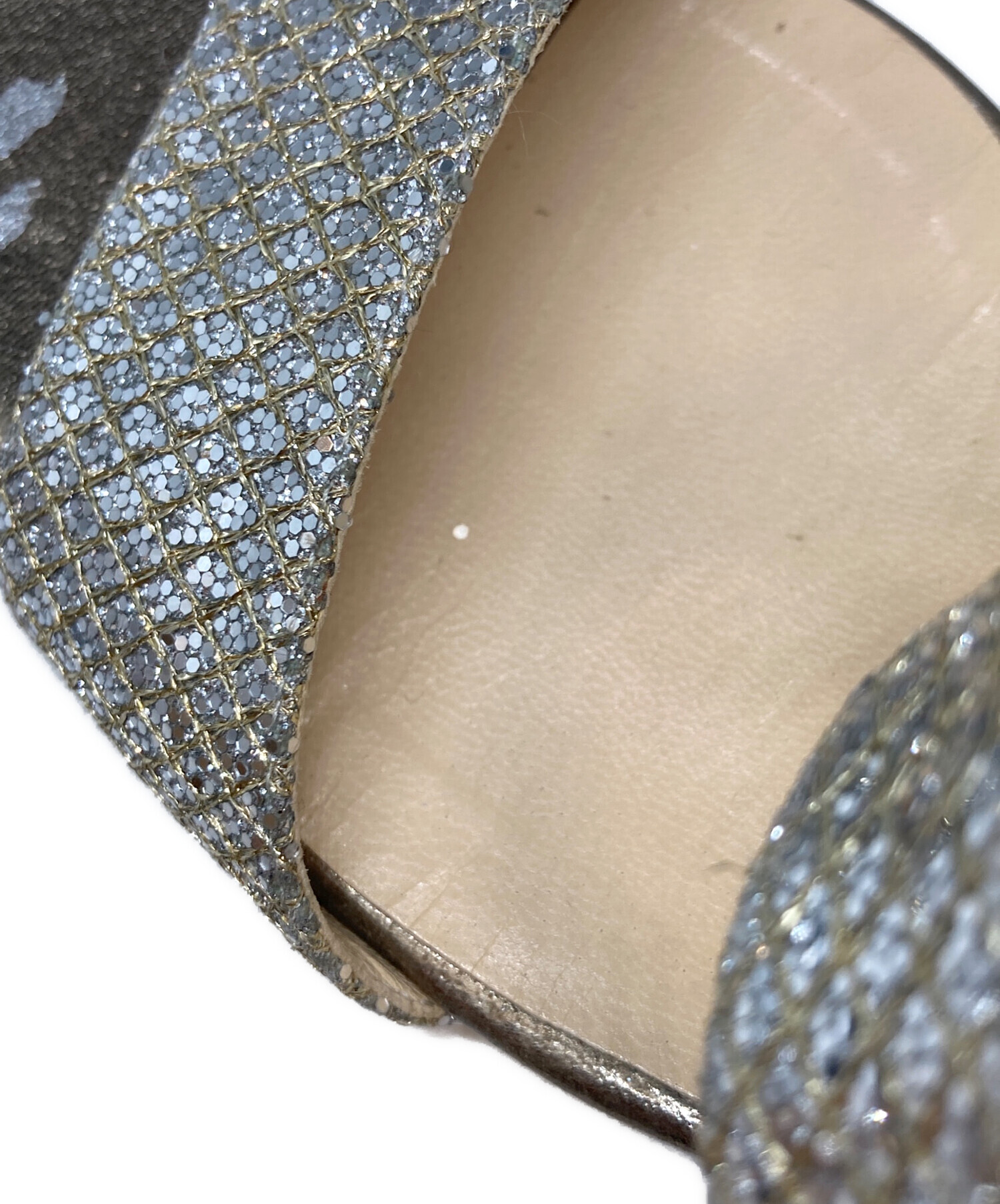 中古・古着通販】JIMMY CHOO (ジミーチュウ) グリッターサンダル