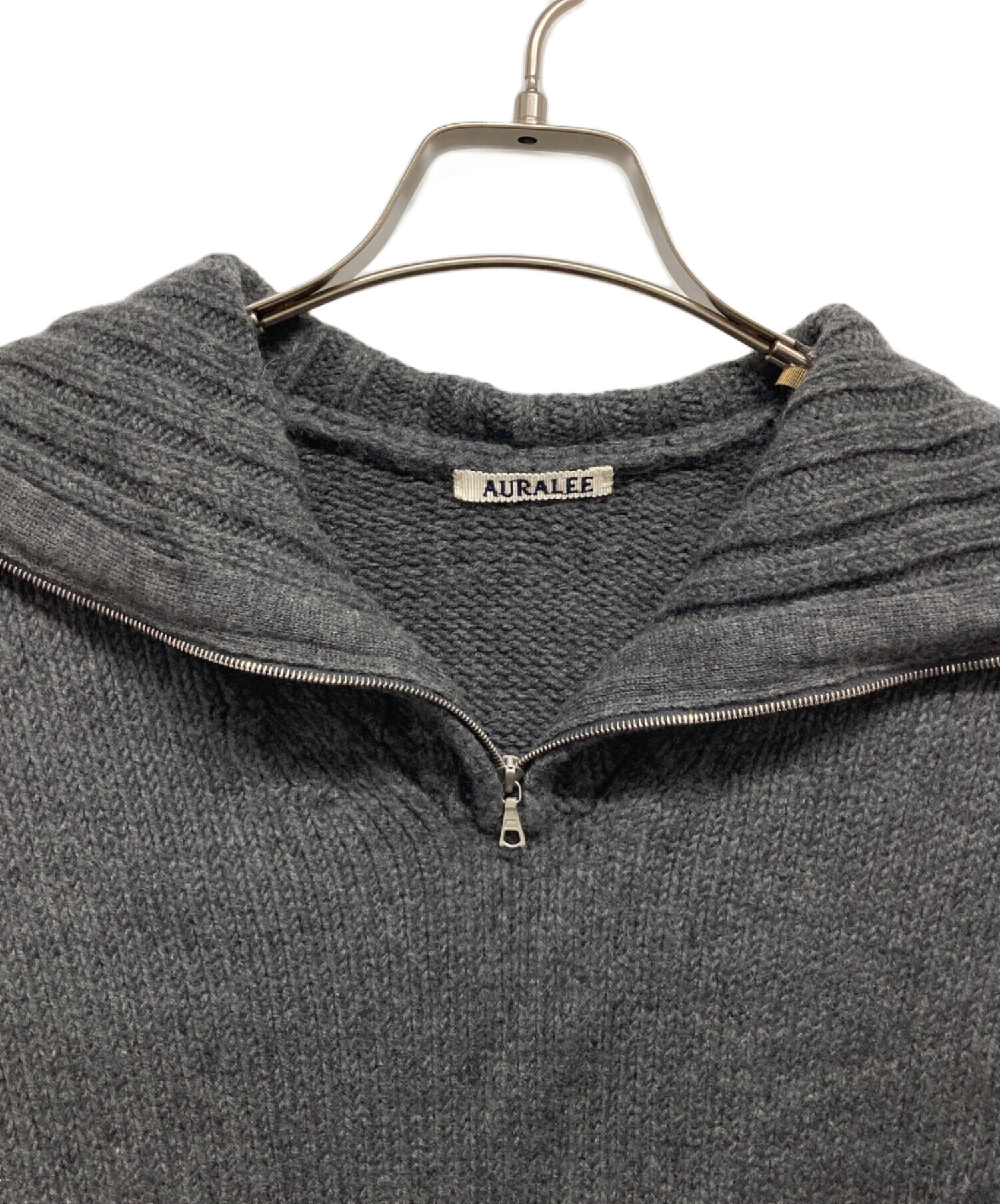 中古・古着通販】AURALEE (オーラリー) WOOL SOFT CORD KNIT HALF ZIP