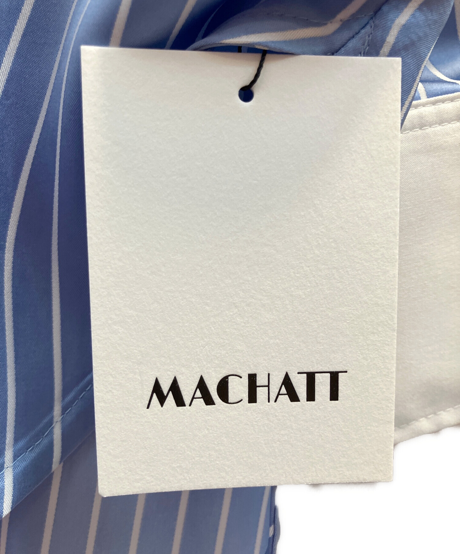 中古・古着通販】machatt (マチャット) ストライプヨークシャツ ブルー 