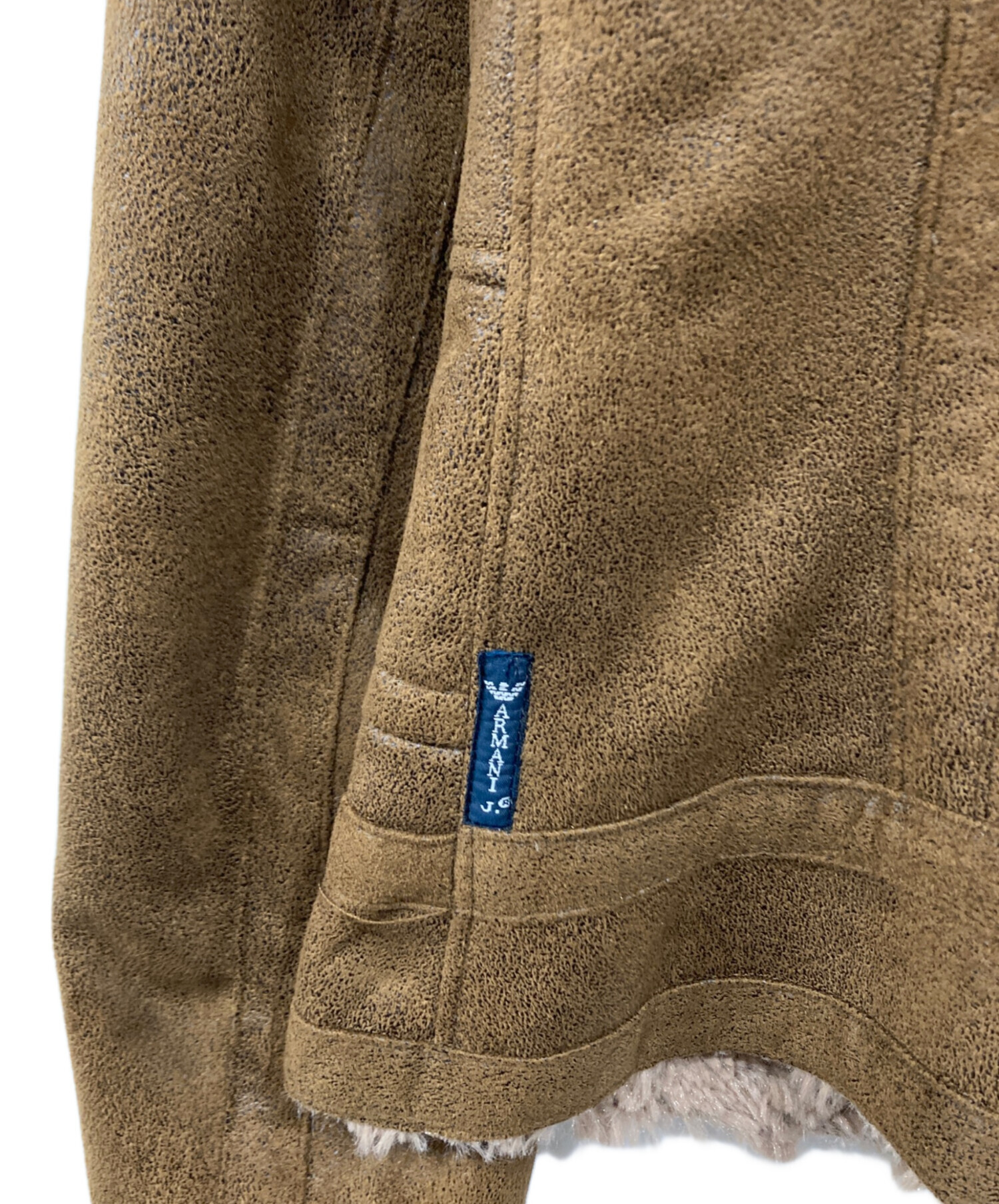 アルマーニジーンズ ムートンジャケット 中古・古着通販】ARMANI JEANS (アルマーニジーンズ) エコムートン