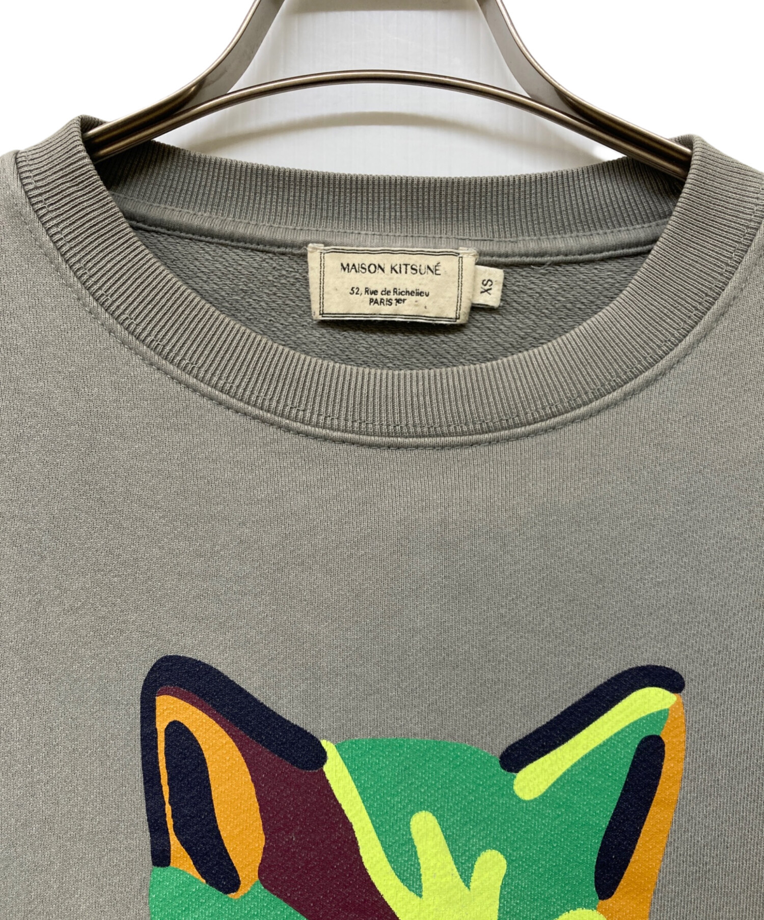 maison kitsune SWEATSHIRT NEON FOX PRINT 【公式通販】