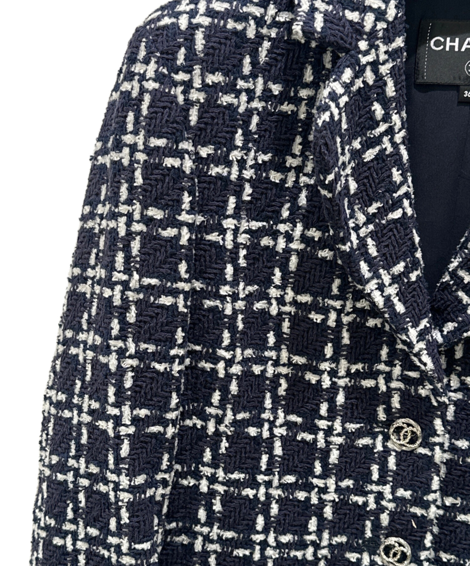 中古・古着通販】CHANEL (シャネル) P75 ココボタンツイードジャケット