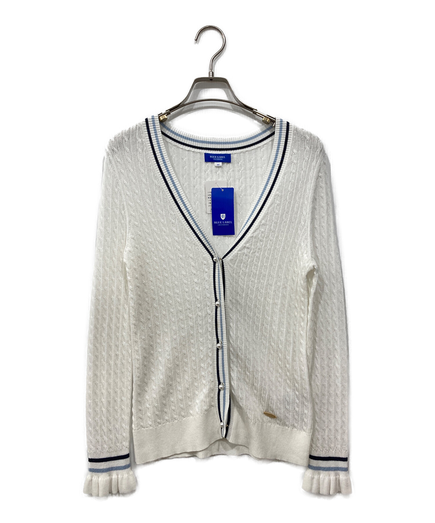 BLUE LABEL CRESTBRIDGE ショートカーディガン 38 新品！ 中古・古着通販】BLUE LABEL CRESTBRIDGE (ブルーレーベルクレスト