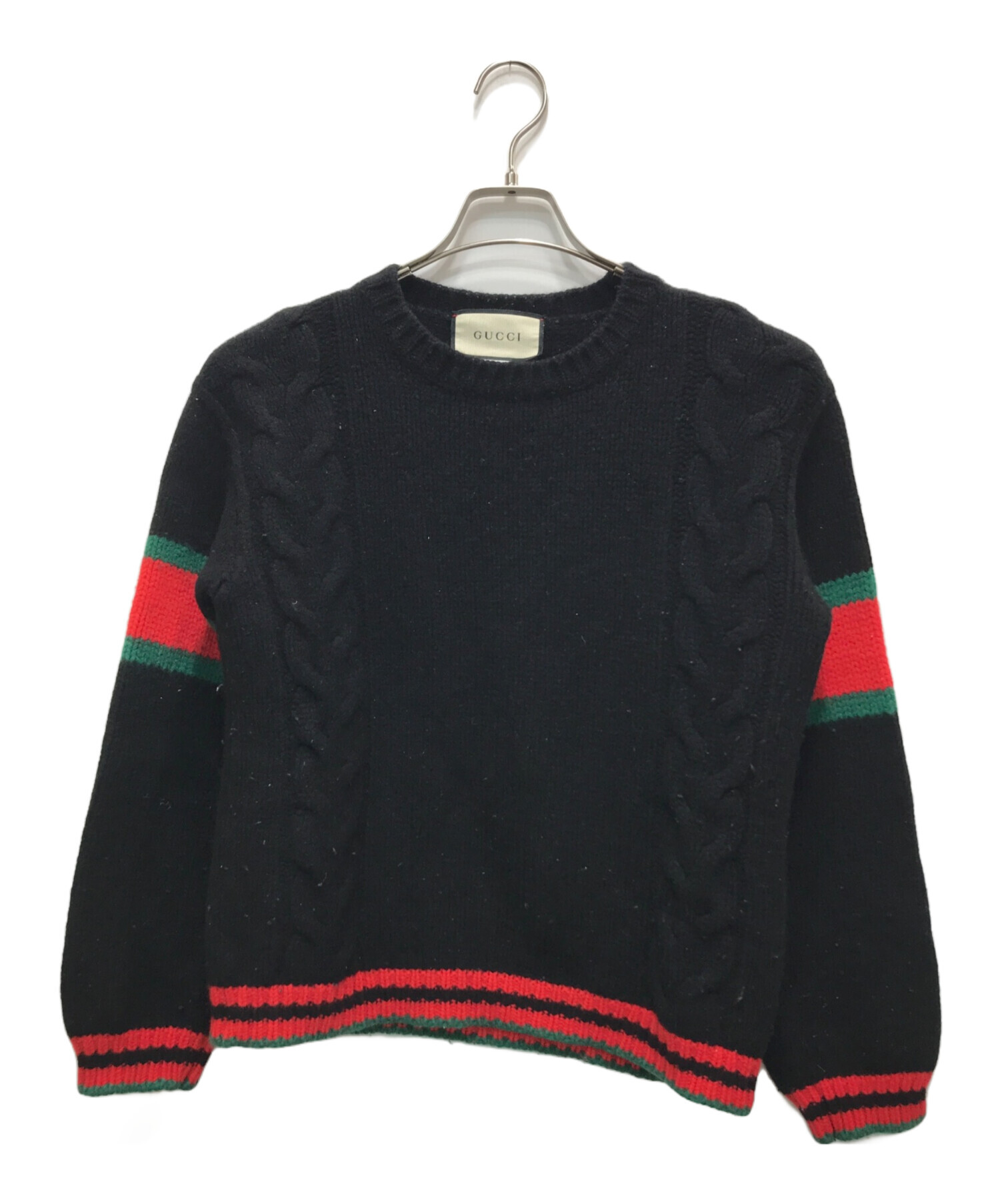 中古・古着通販】GUCCI (グッチ) ウールニット ブラック サイズ 中古・古着通販】GUCCI (グッチ) ウールニット ブラック サイズ