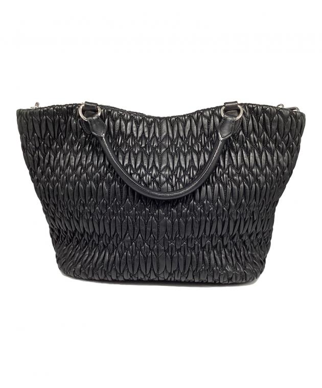 中古・古着通販】MIU MIU (ミュウミュウ) ナッパクリスタル ブラック