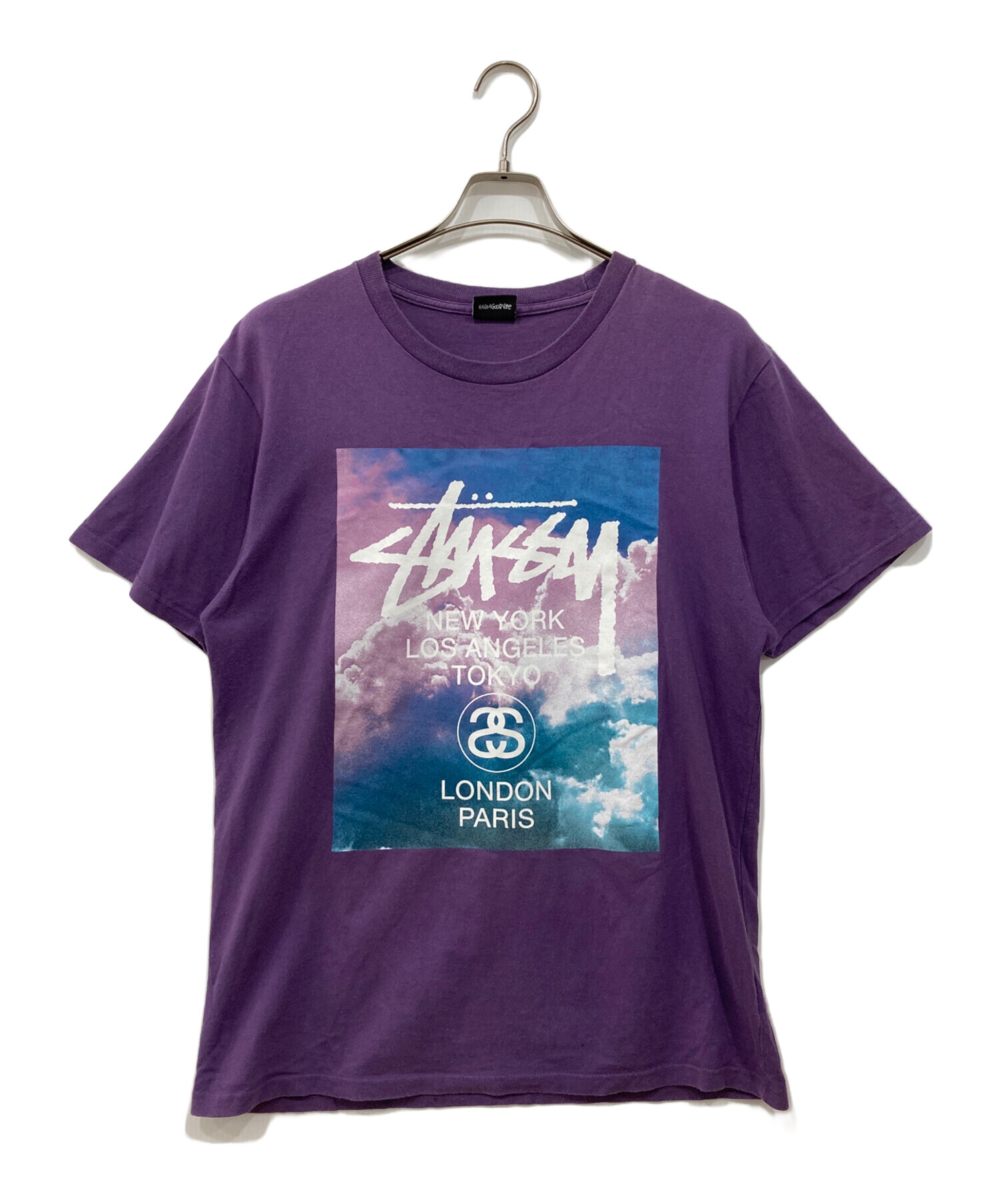 STUSSY ステューシー 半袖シャツ パープル 中古・古着通販】stussy (ステューシー) ワールドツアーTシャツ
