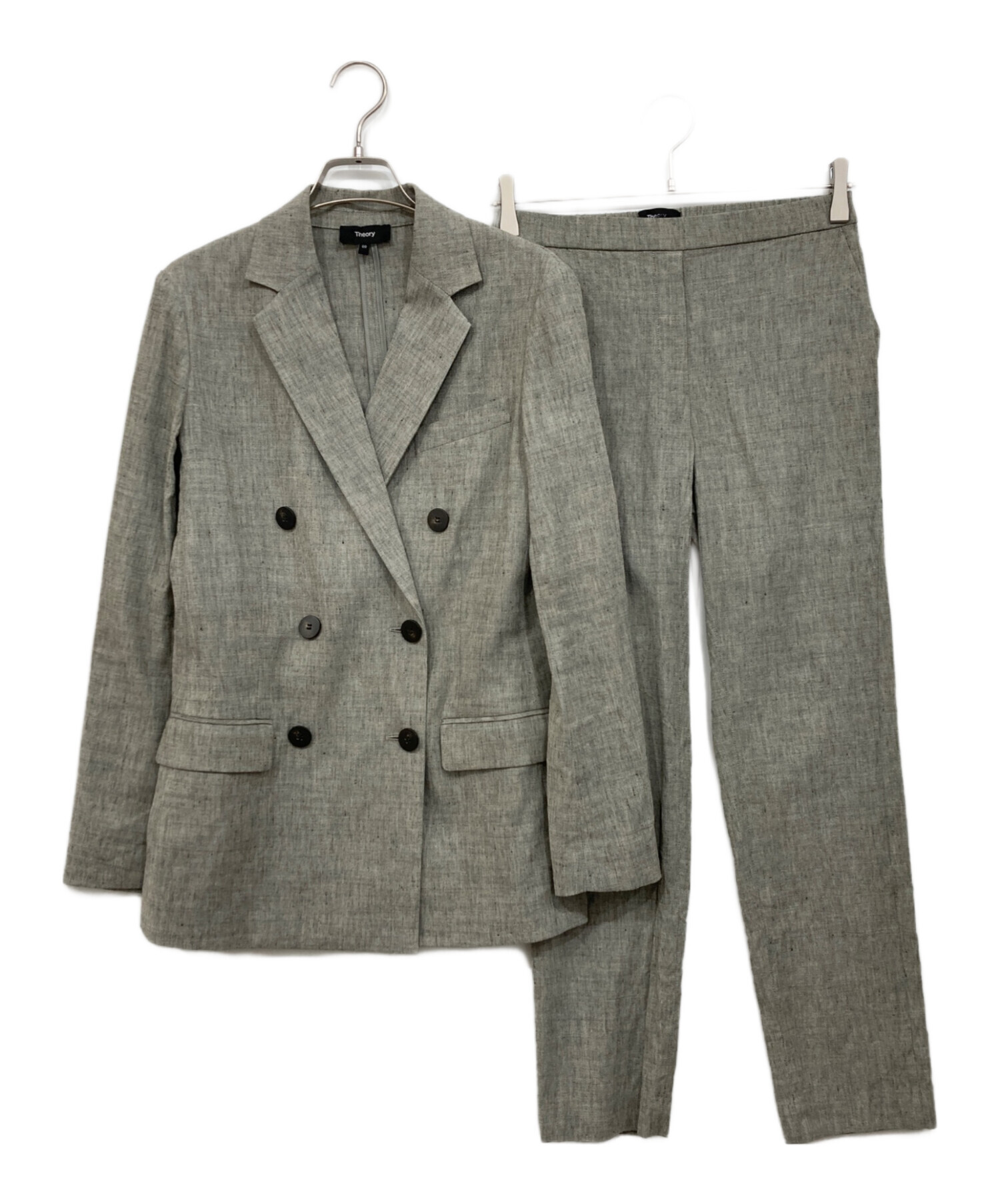 中古・古着通販】theory (セオリー) SHARKSKIN CRUNCH SET UP グレー