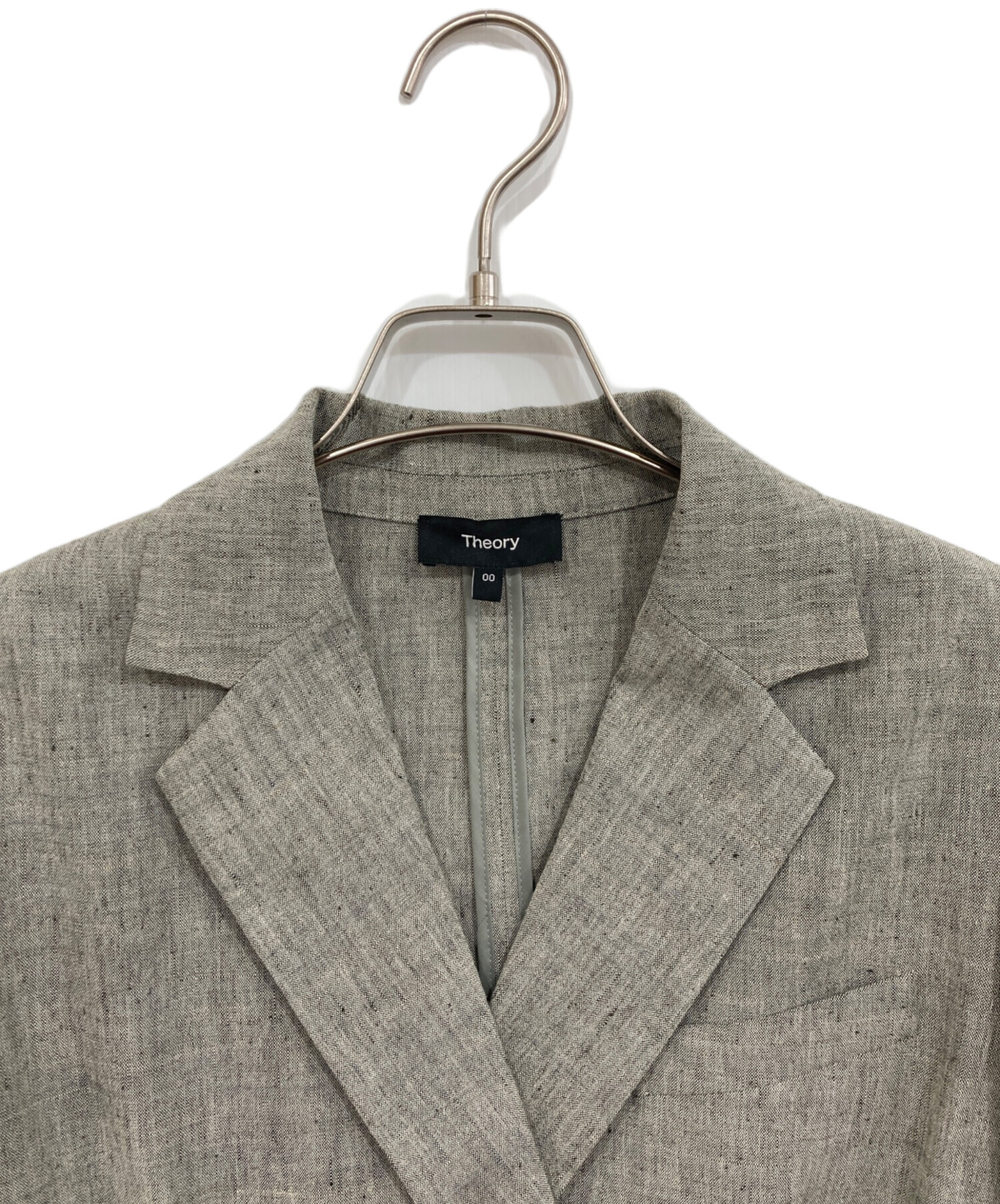 セオリー 24SS CRUNCH SHRKN PATCH パンツスーツ 中古・古着通販】theory (セオリー) SHARKSKIN CRUNCH SET UP グレー