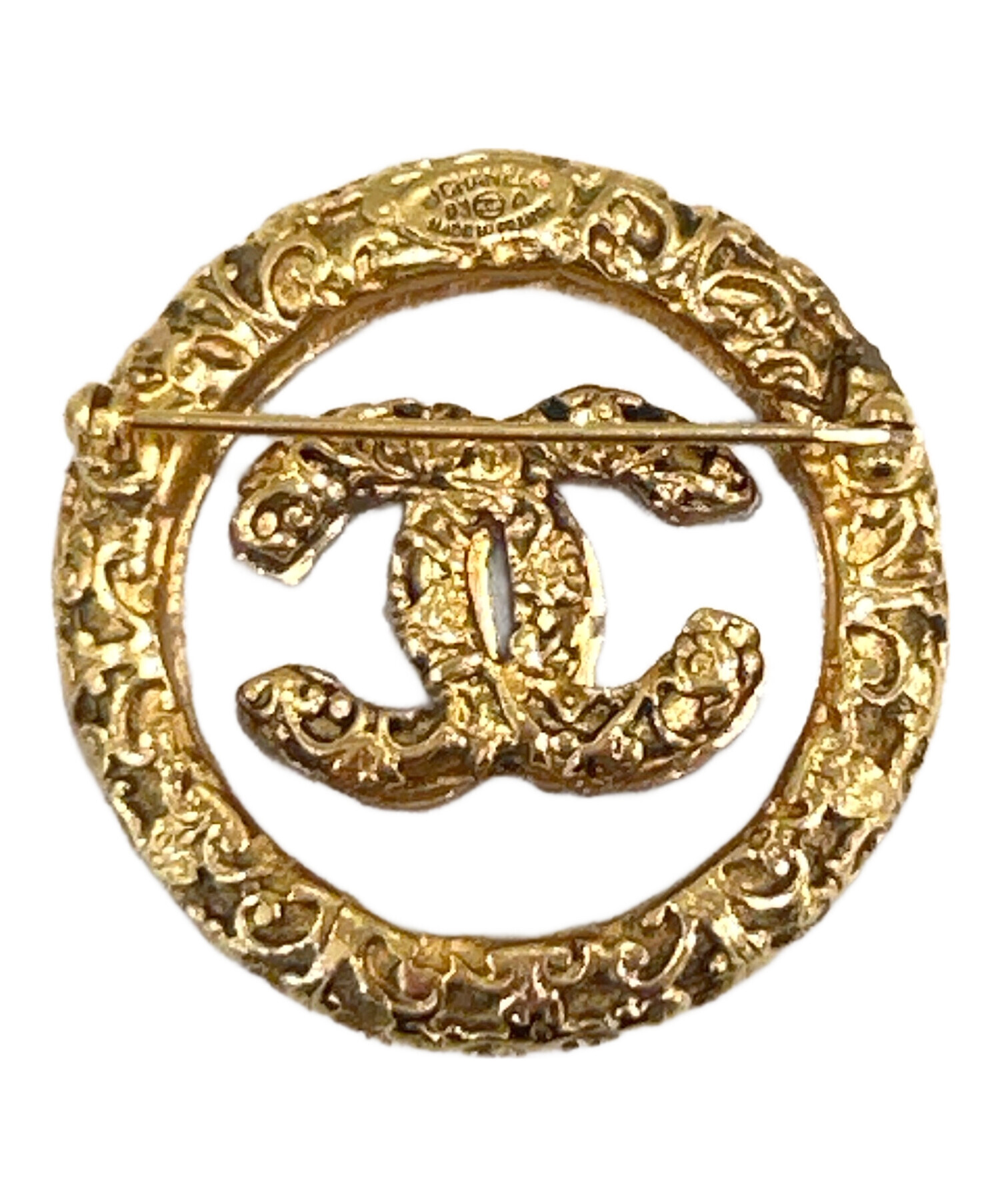 中古・古着通販】CHANEL (シャネル) 溶岩ココマークサークルブローチ