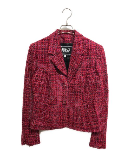 美品VERSACE ヴェルサーチェ ツイードジャケット フォマール
