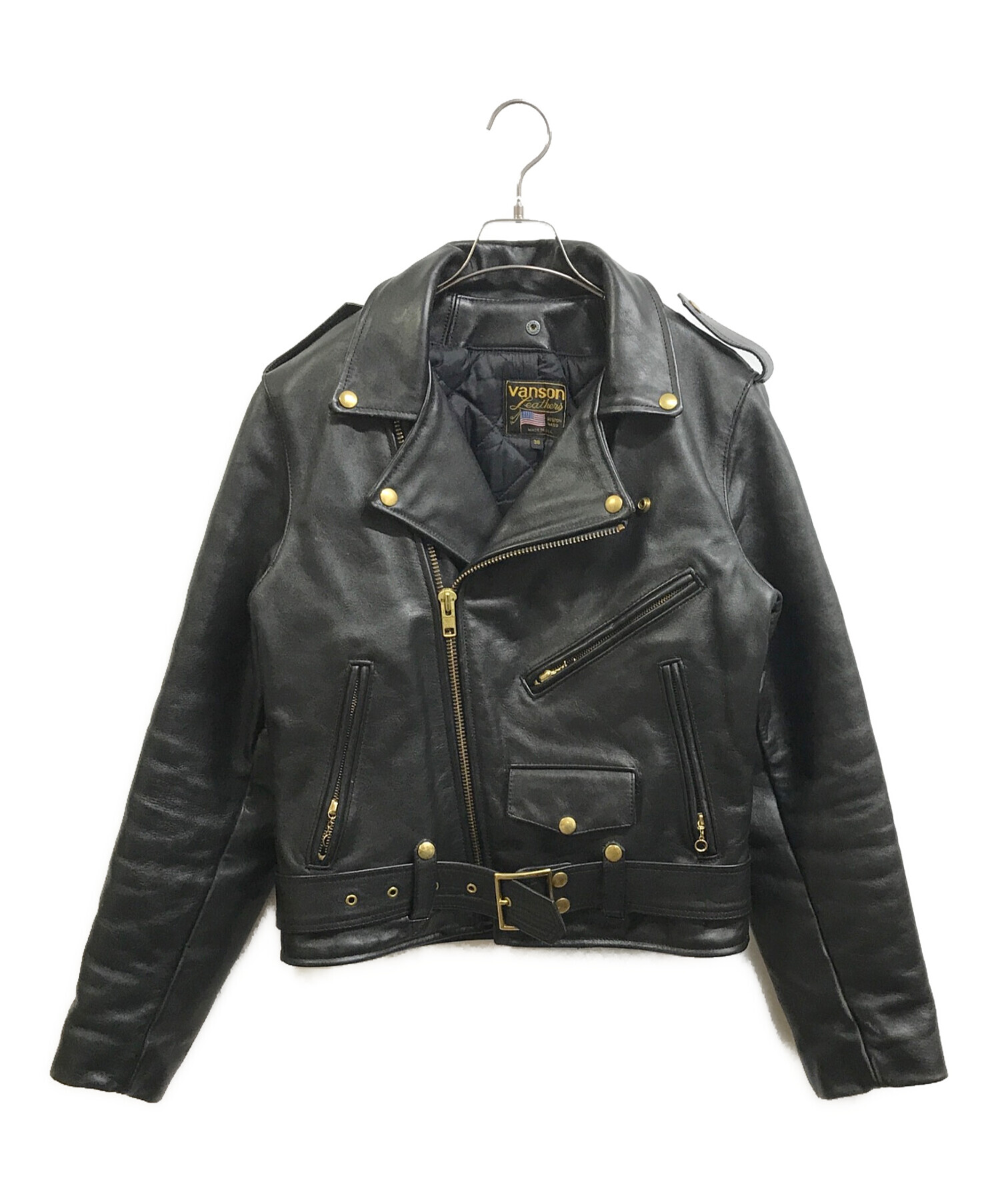中古・古着通販】VANSON (バンソン) ダブルライダースジャケット 