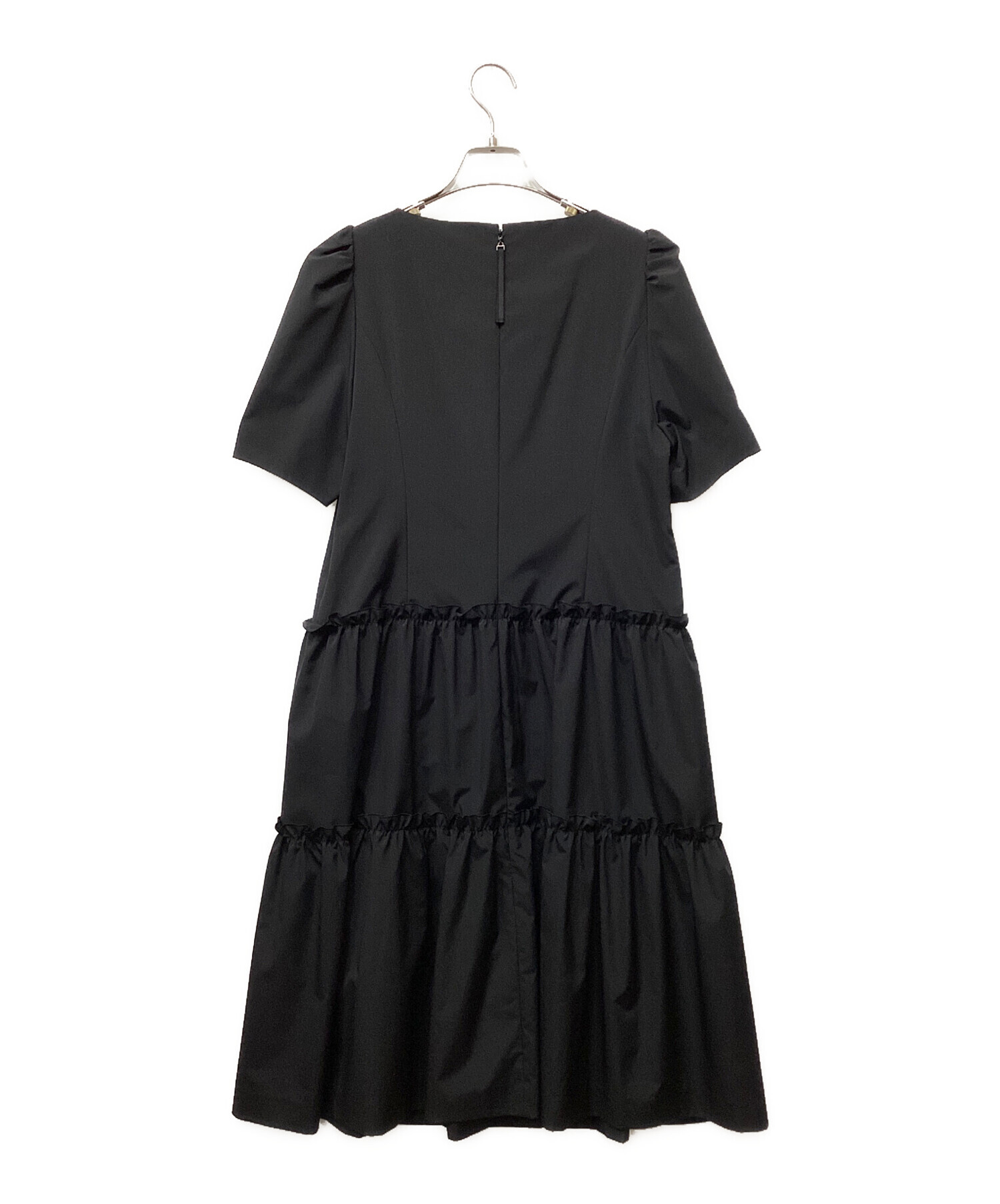 新品タグ付き TO BE CHIC フリル ストレッチ ワンピース 40 TO BE CHIC 40☆フリル ワンピース 11 L 9 38 M レディース TOBECHIC