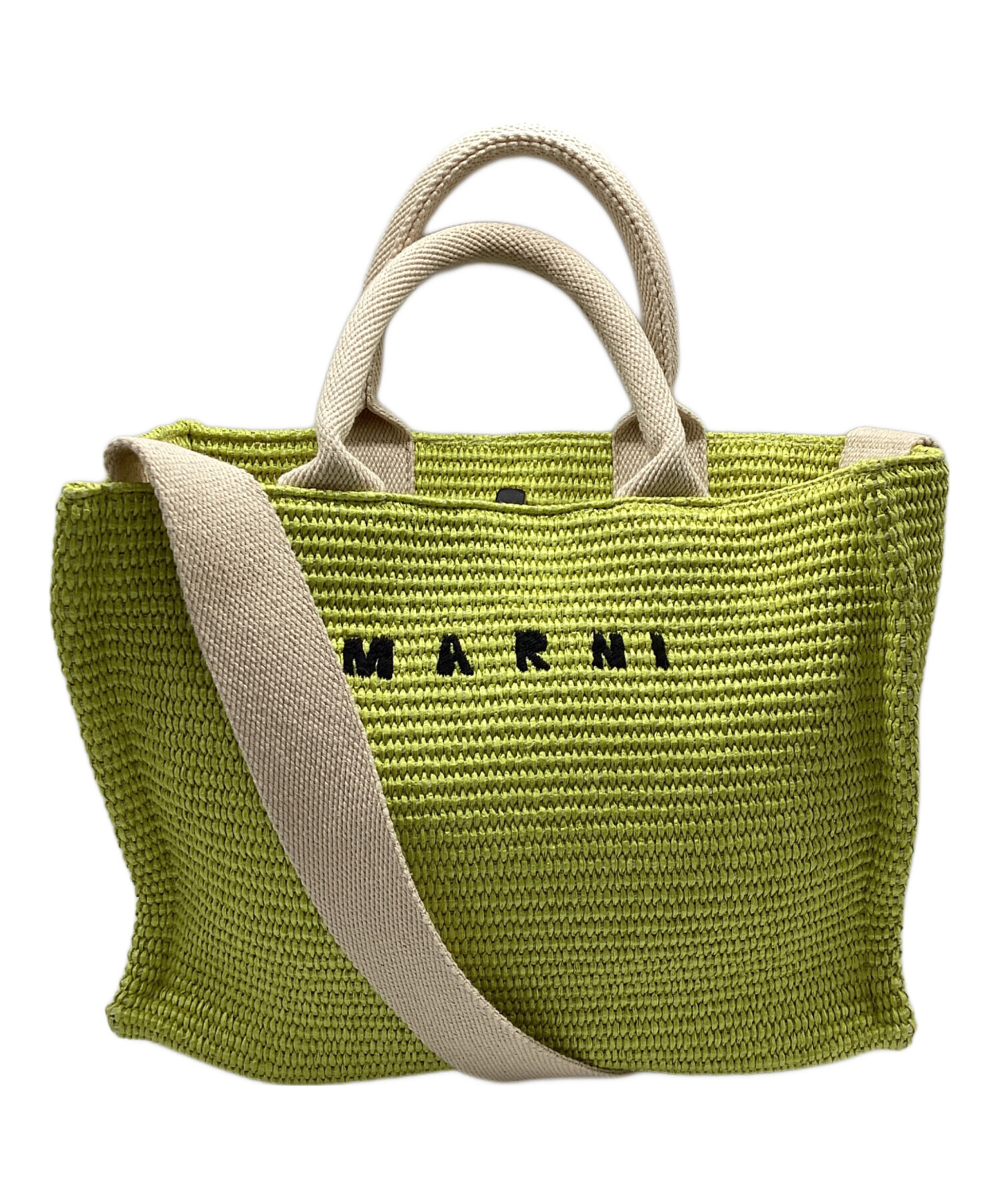 中古・古着通販】MARNI (マルニ) スモールバスケットバッグ ライム