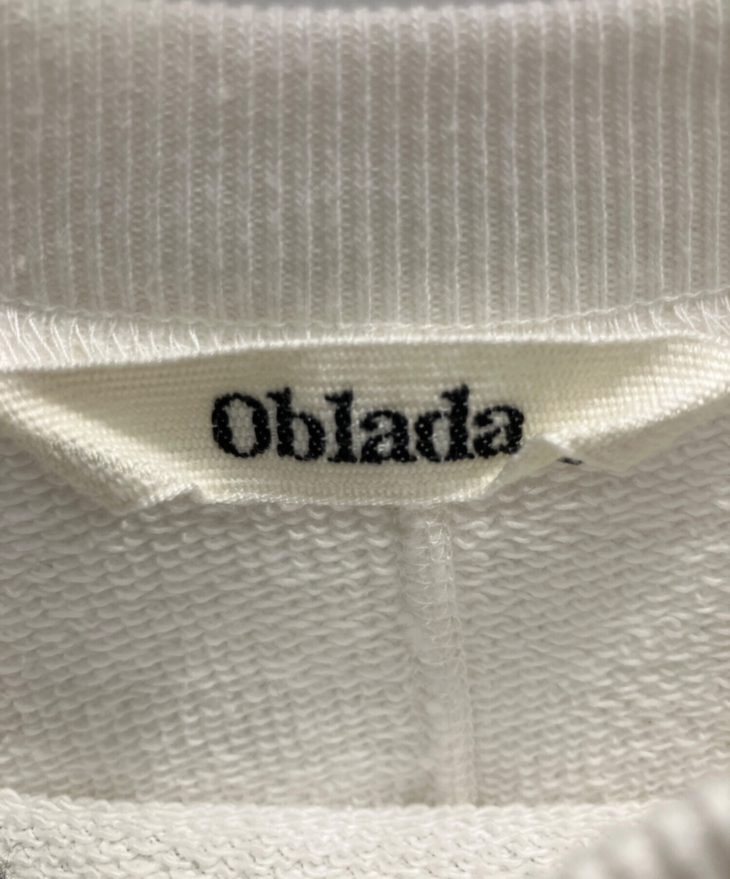 中古・古着通販】Oblada (オブラダ) OBLADA CINCH LOGO SWEAT ホワイト 